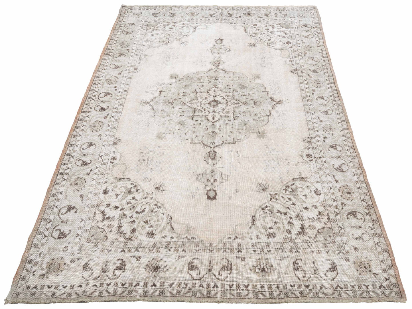 Vintage 124294 Silver 7.9x11.2 Hand Knotted Rug