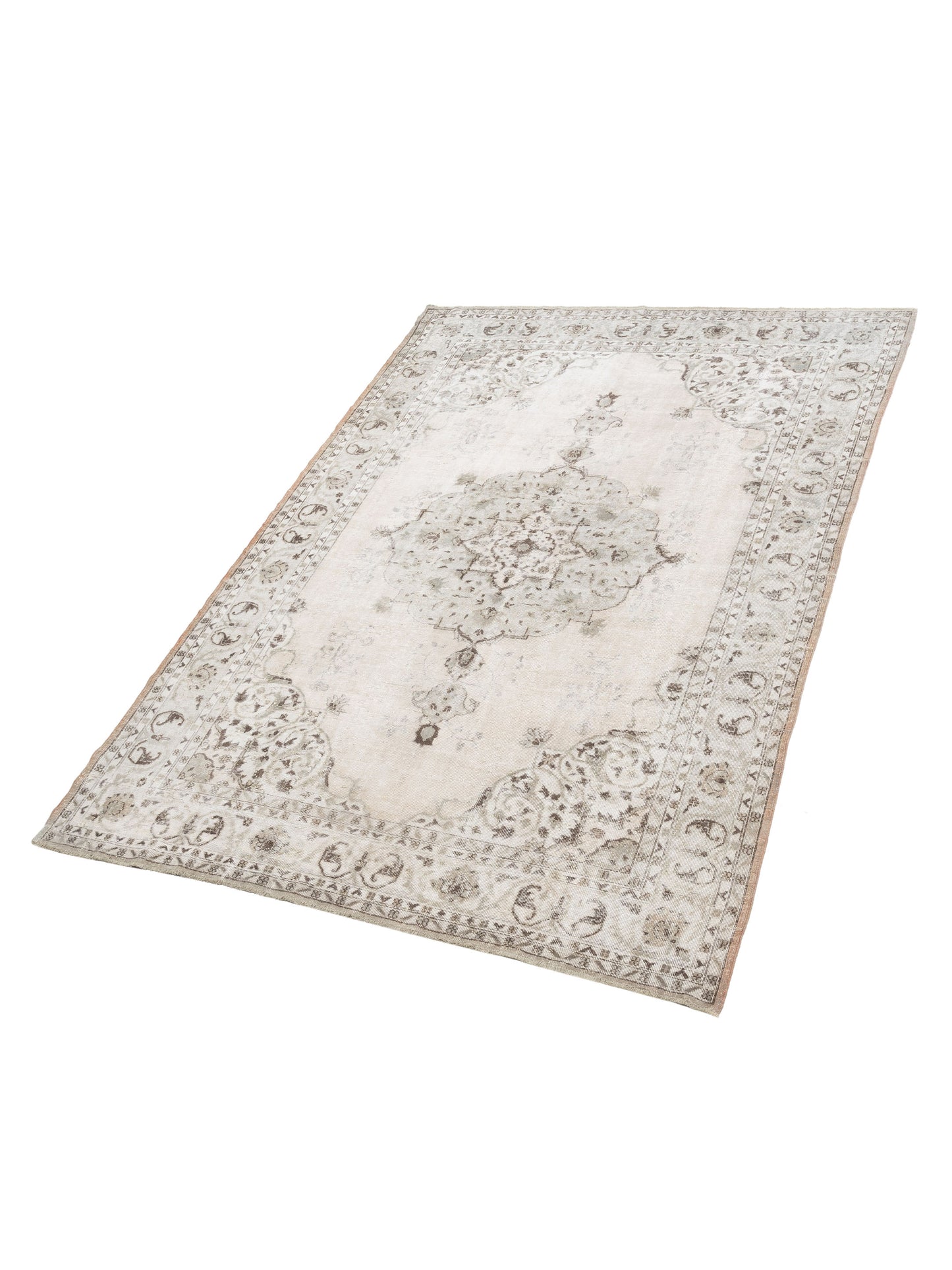 Vintage 124294 Silver 7.9x11.2 Hand Knotted Rug