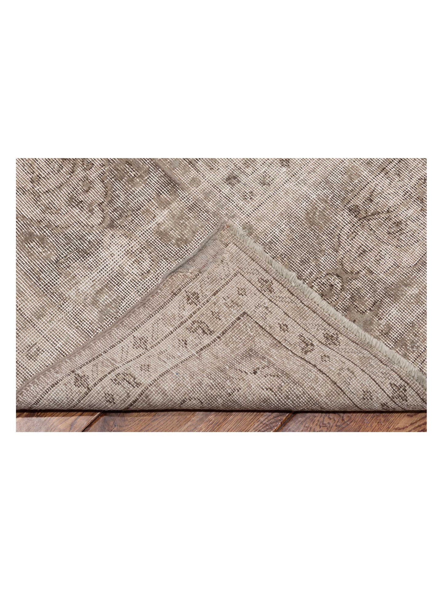 Vintage 124301 Light Gray 9.4x12.6 Hand Knotted Rug