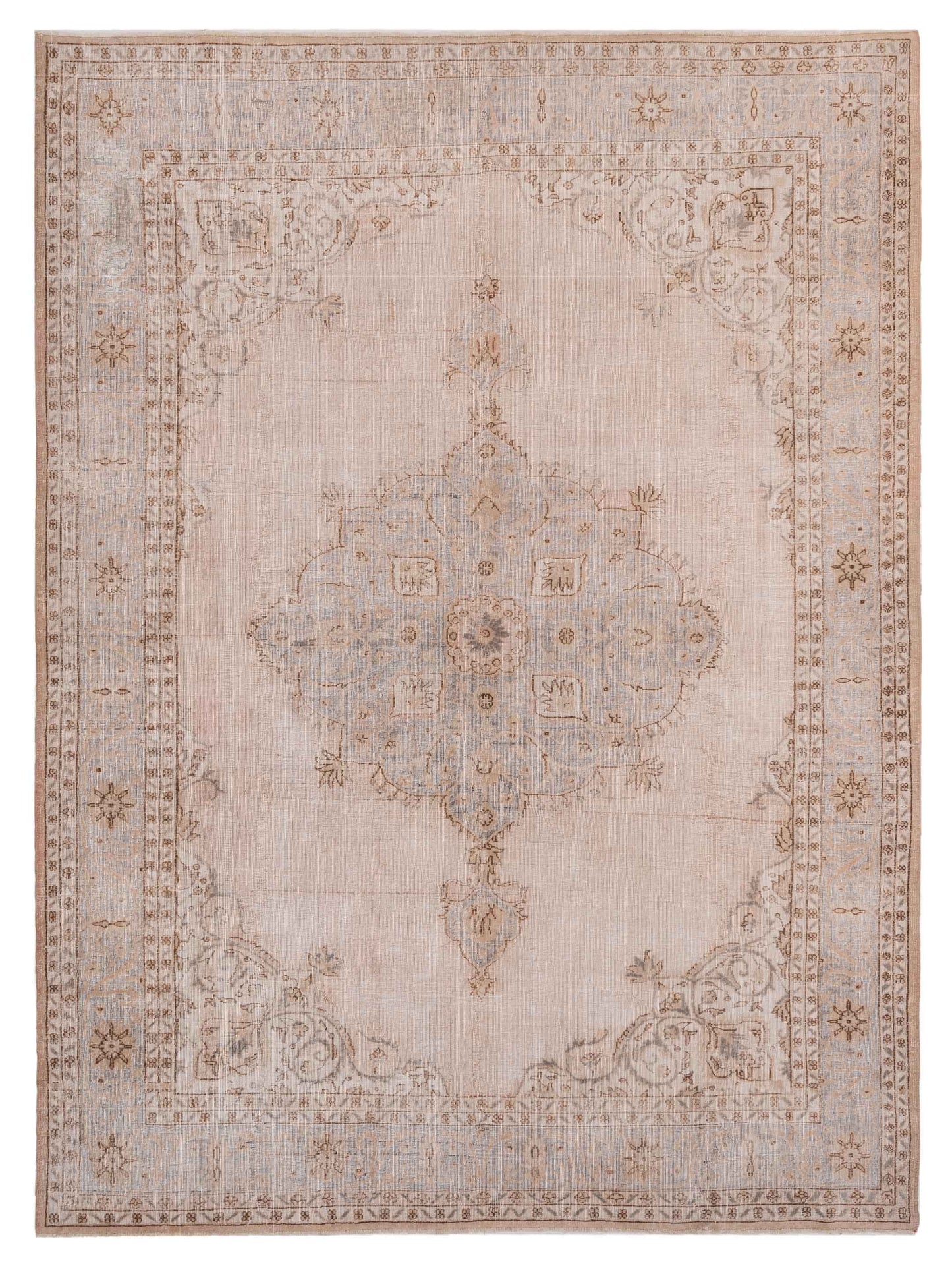 Pasha Vintage Ivory Silver Transitional