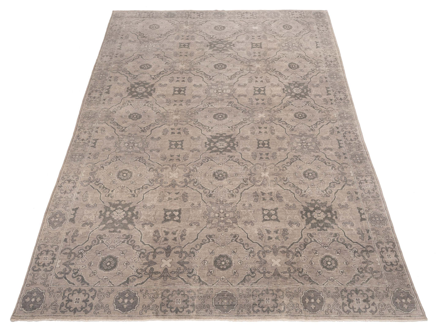 Andalusia 124332 Gray Green 8.11x119 Hand Knotted Rug