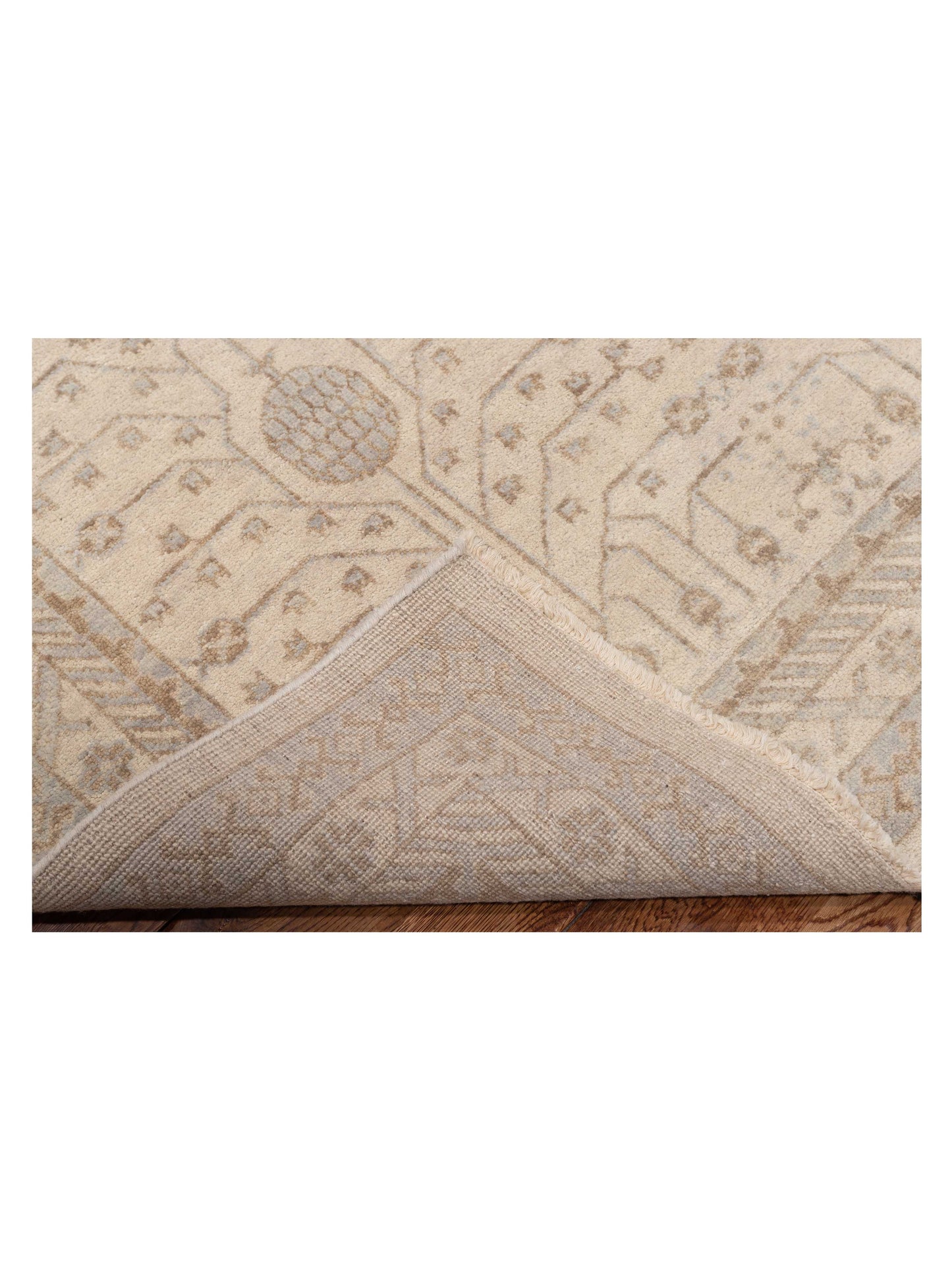 Stella 124381 Ivory Ivory 6.1x9.1 Hand Knotted Rug