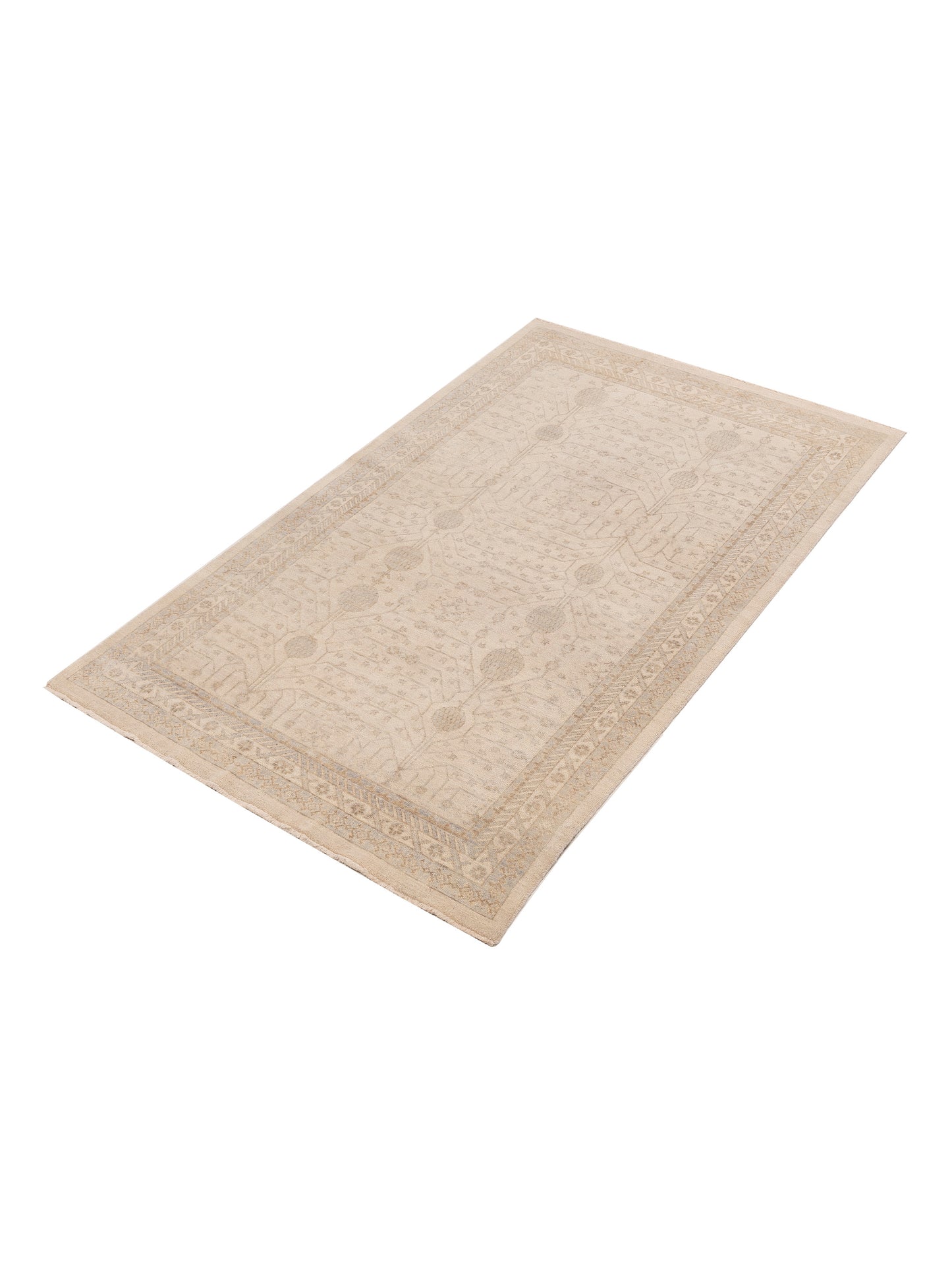 Stella 124383 Ivory Ivory 4.11x7.11 Hand Knotted Rug
