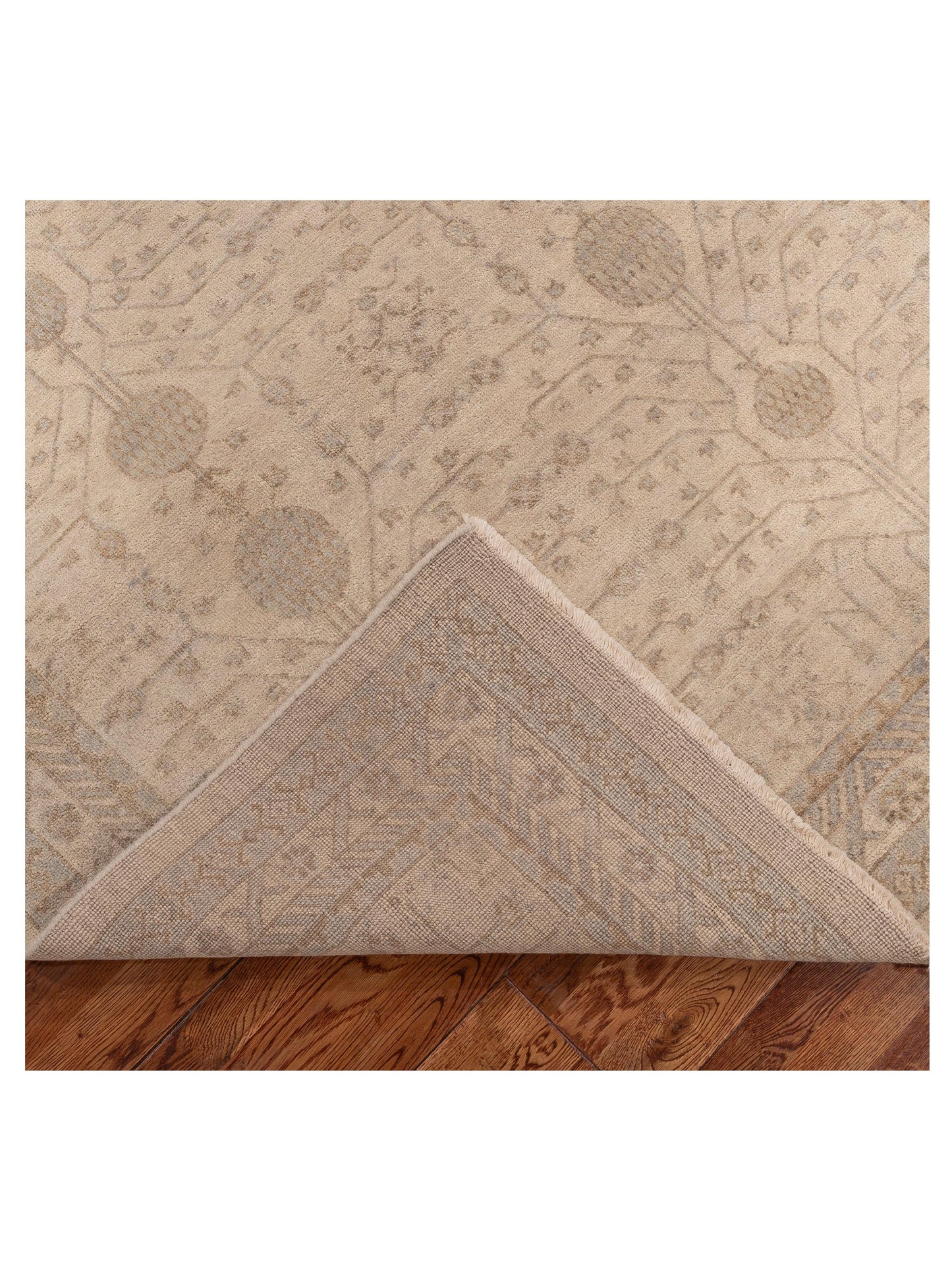 Stella 124383 Ivory Ivory 4.11x7.11 Hand Knotted Rug