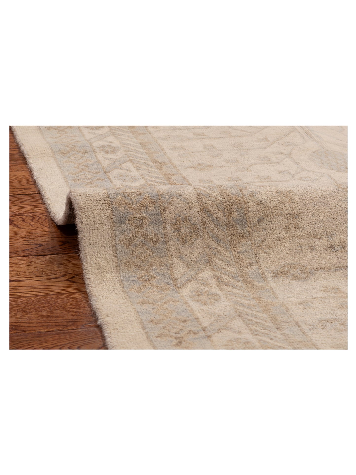 Stella 124383 Ivory Ivory 4.11x7.11 Hand Knotted Rug