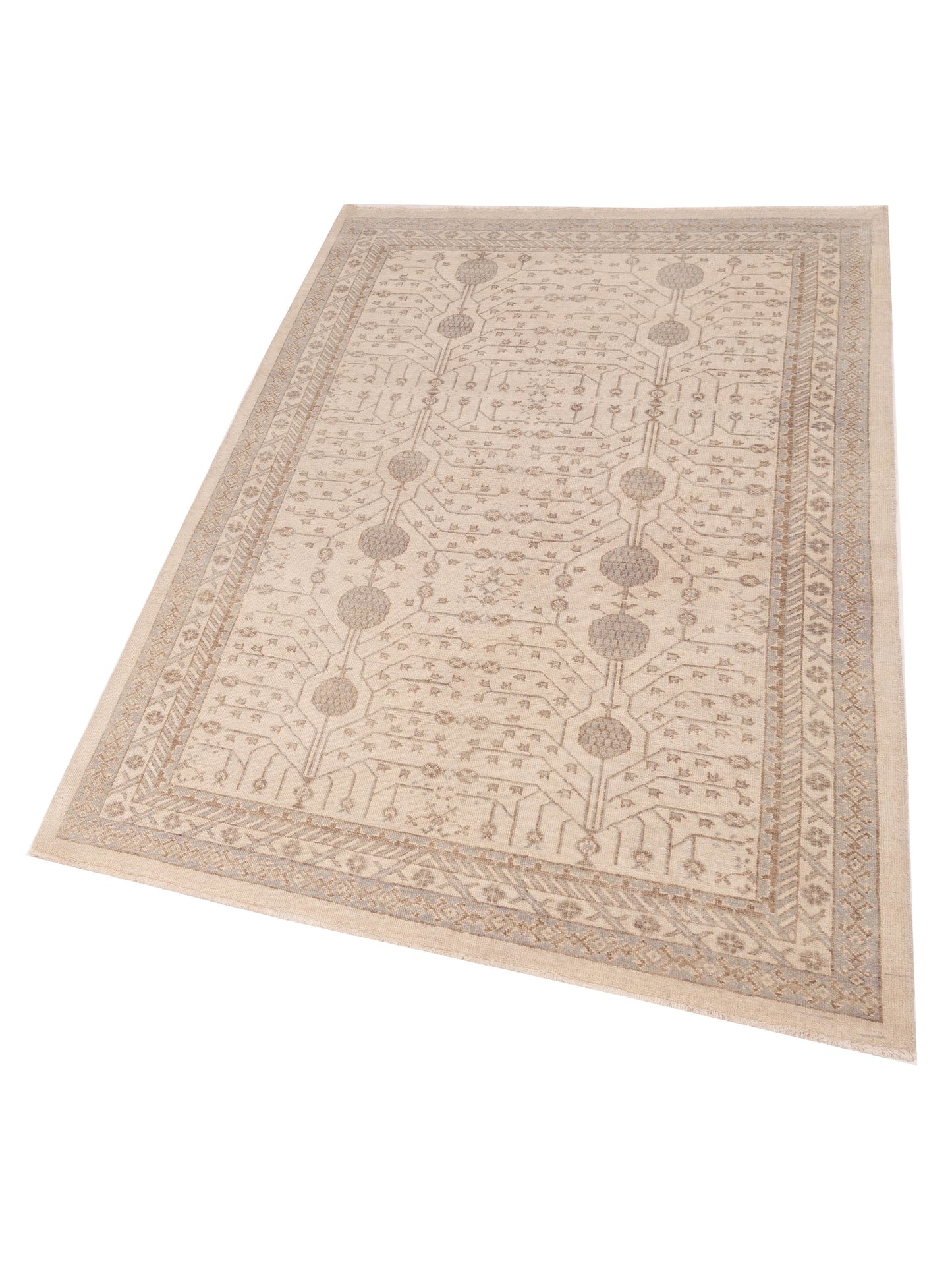 Stella 124384 Ivory Ivory 5.2x8 Hand Knotted Rug