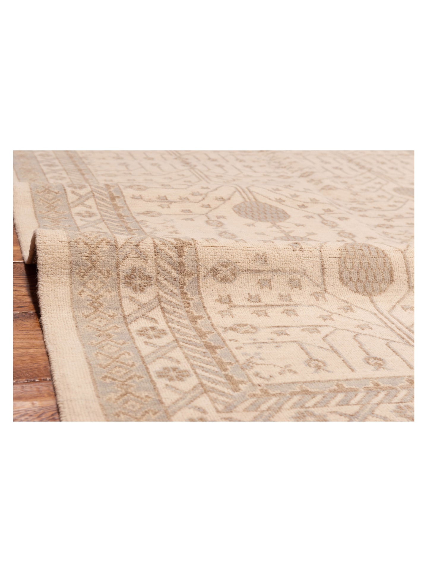 Stella 124384 Ivory Ivory 5.2x8 Hand Knotted Rug