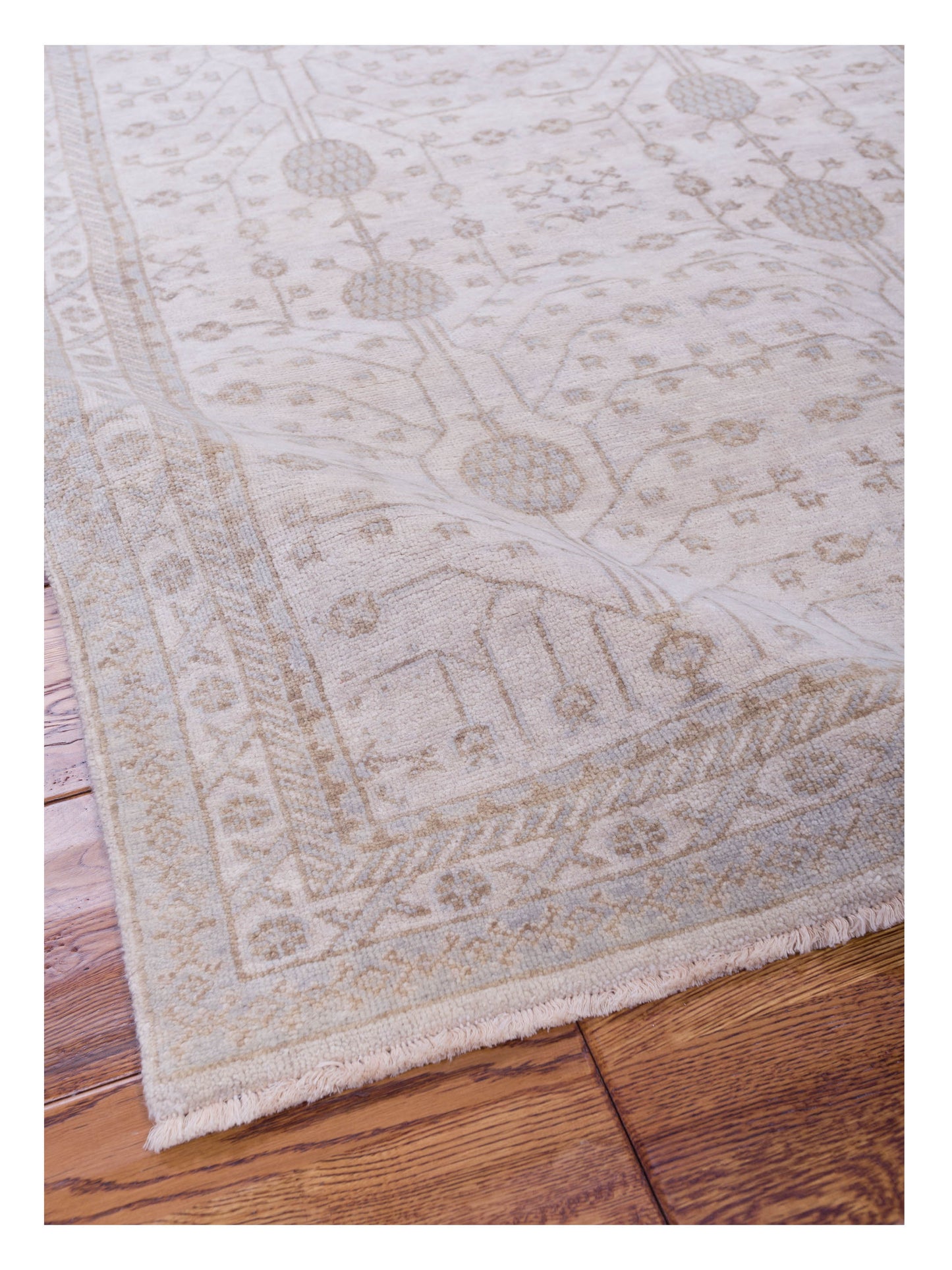 Stella 124385 Ivory Ivory 4x6.4 Hand Knotted Rug