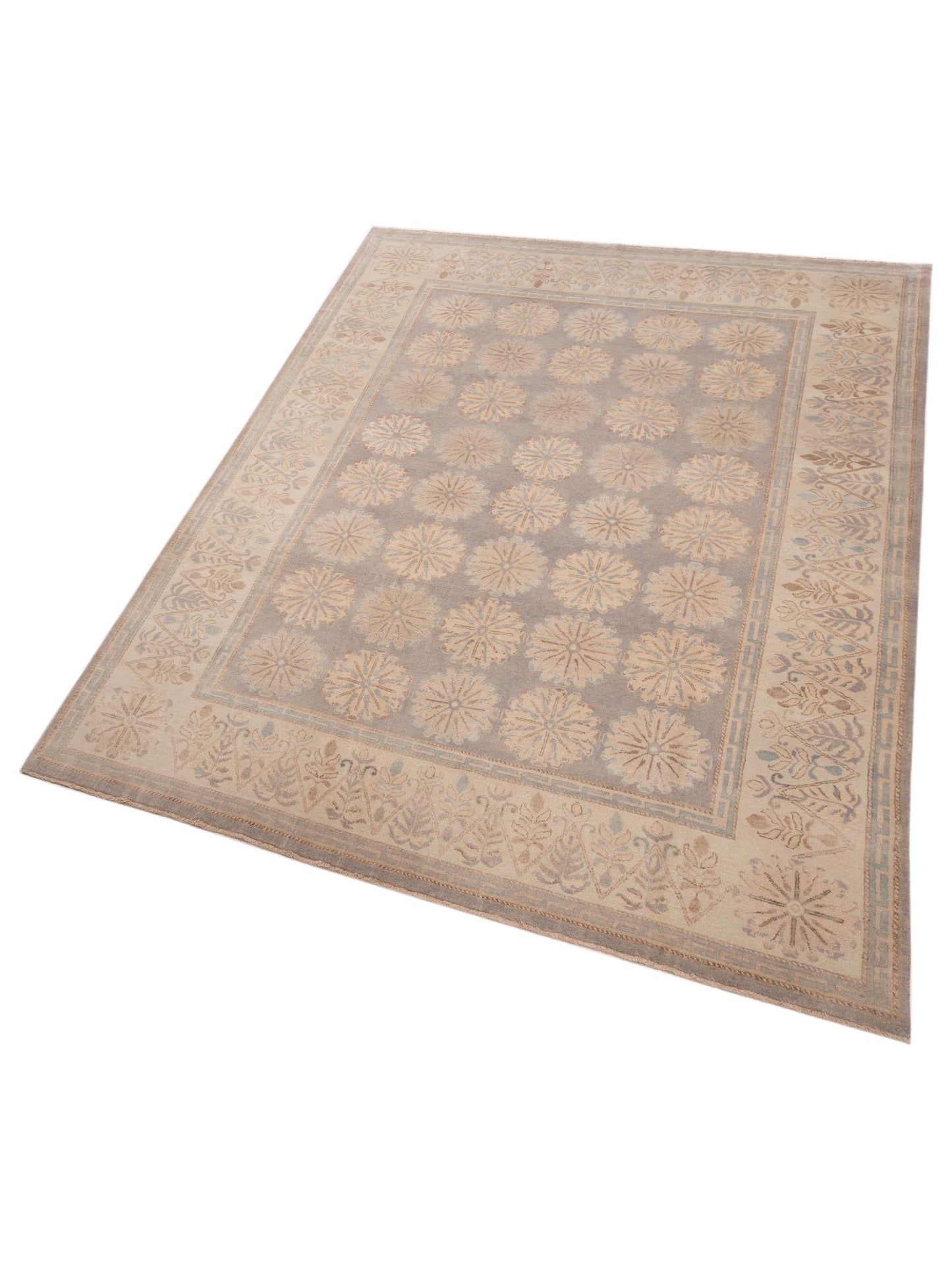 Stella 124392 Gray Ivory 9x12.2 Hand Knotted Rug