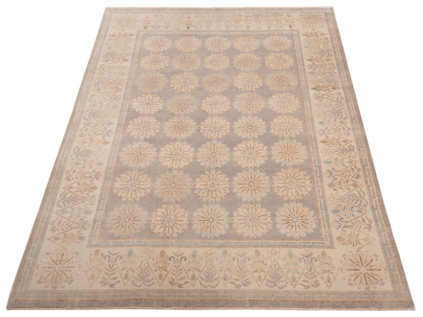 Stella 124392 Gray Ivory 9x12.2 Hand Knotted Rug