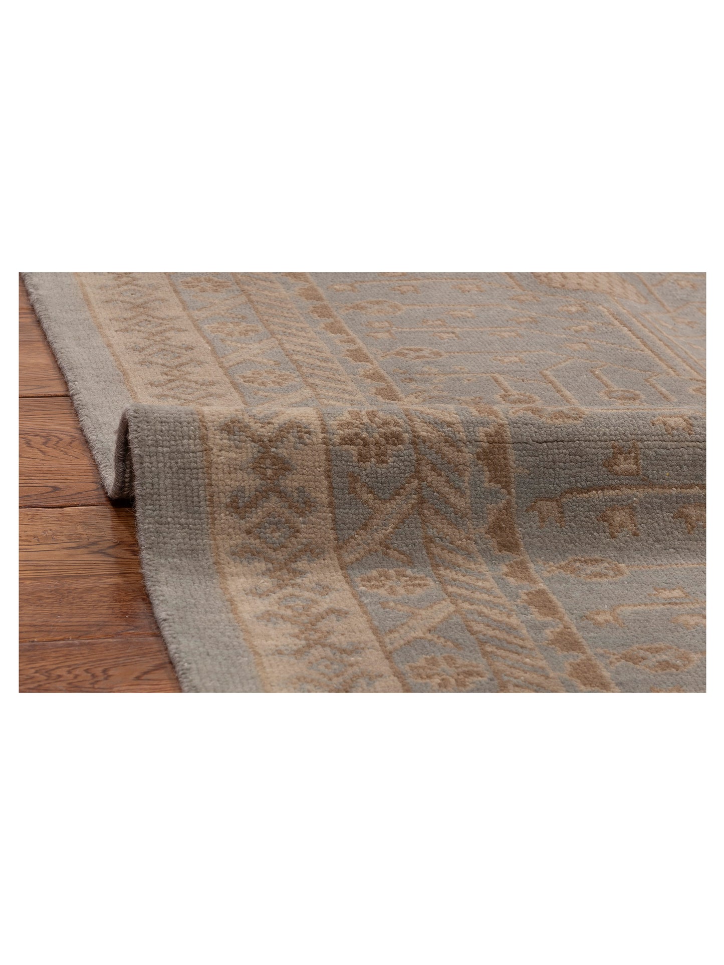 Stella 124397 Gray 6.6x8.8 Hand Knotted Rug