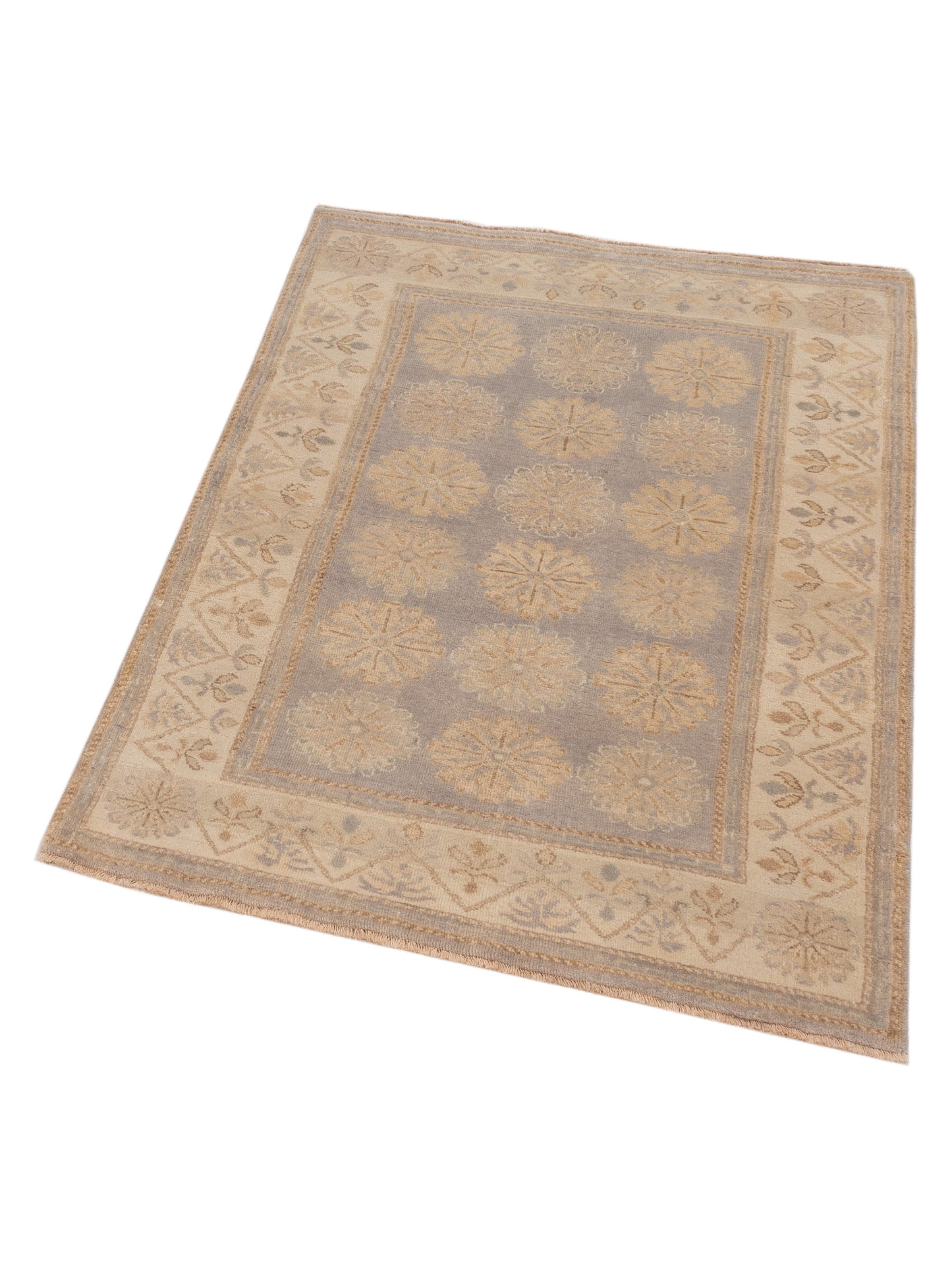 Stella 124400 Gray Ivory 4x5.6 Hand Knotted Rug