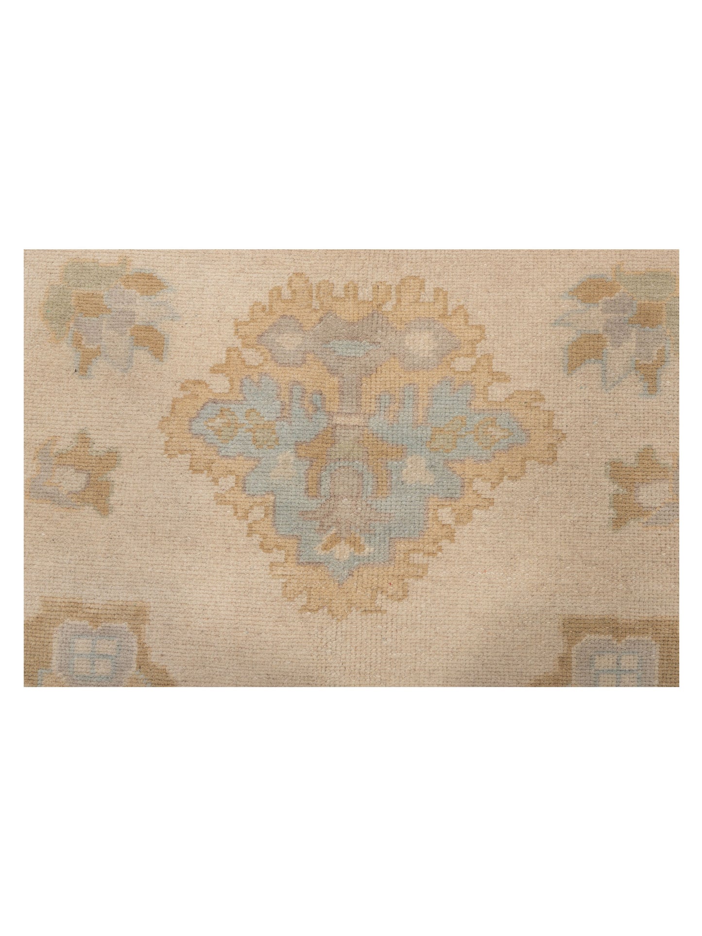 Oushak Shah 124408 Beige Blue 9.11x14.7 Hand Knotted Rug