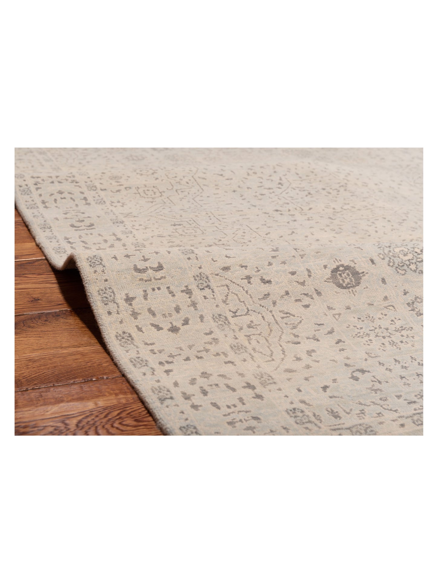 Mamluk 125077 Silver Silver 4.1x6.2 Hand Knotted Rug