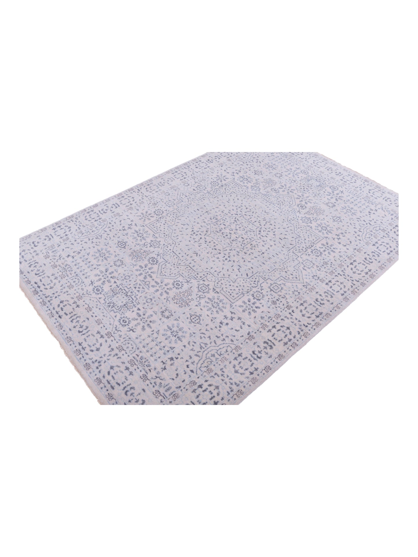Mamluk 125077 Silver Silver 4.1x6.2 Hand Knotted Rug
