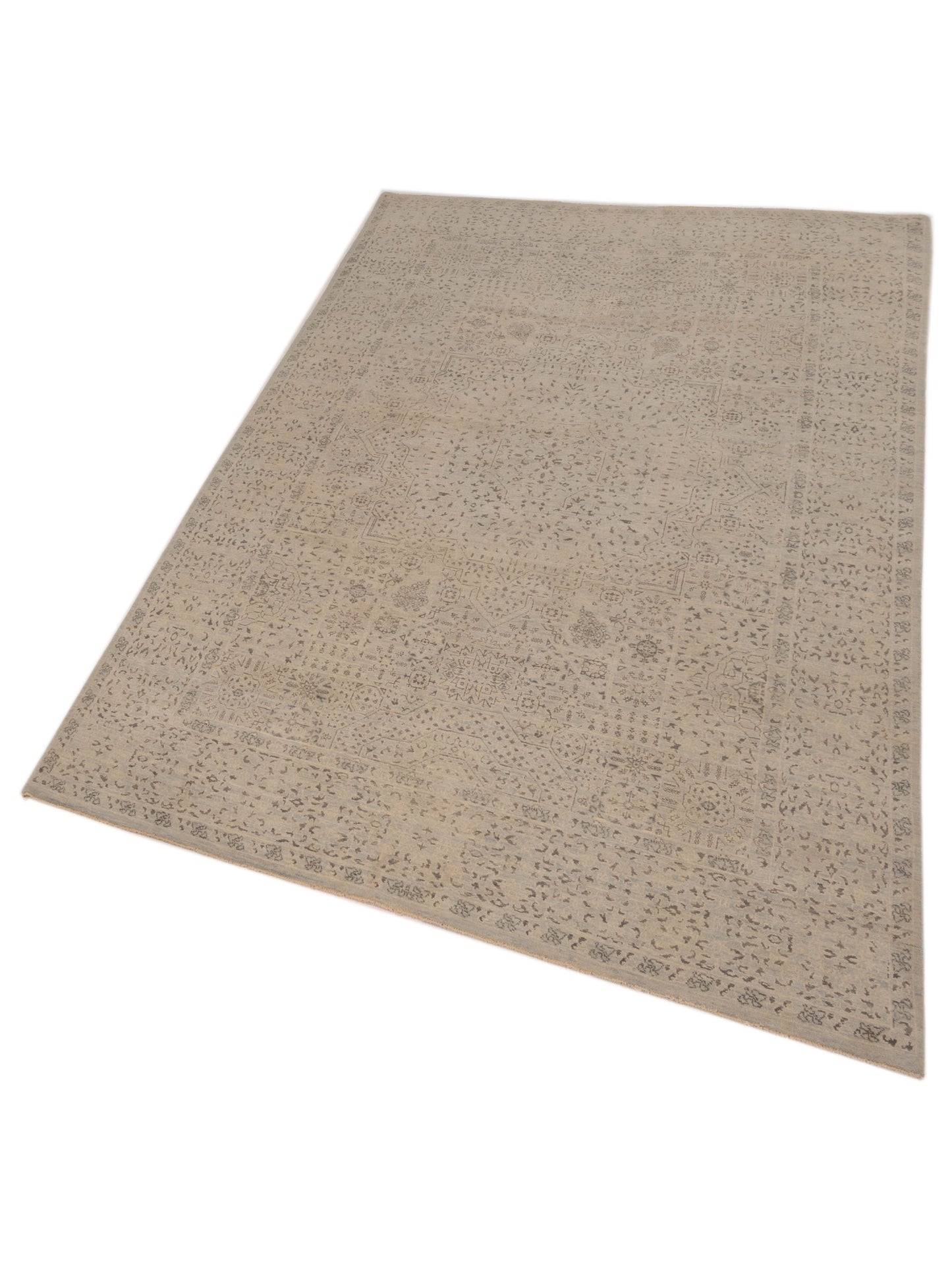 Mamluk 125079 Silver Silver 6.1x9 Hand Knotted Rug