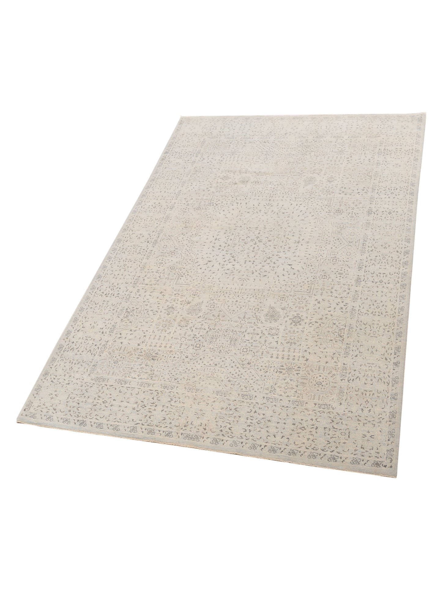 Mamluk 125079 Silver Silver 6.1x9 Hand Knotted Rug