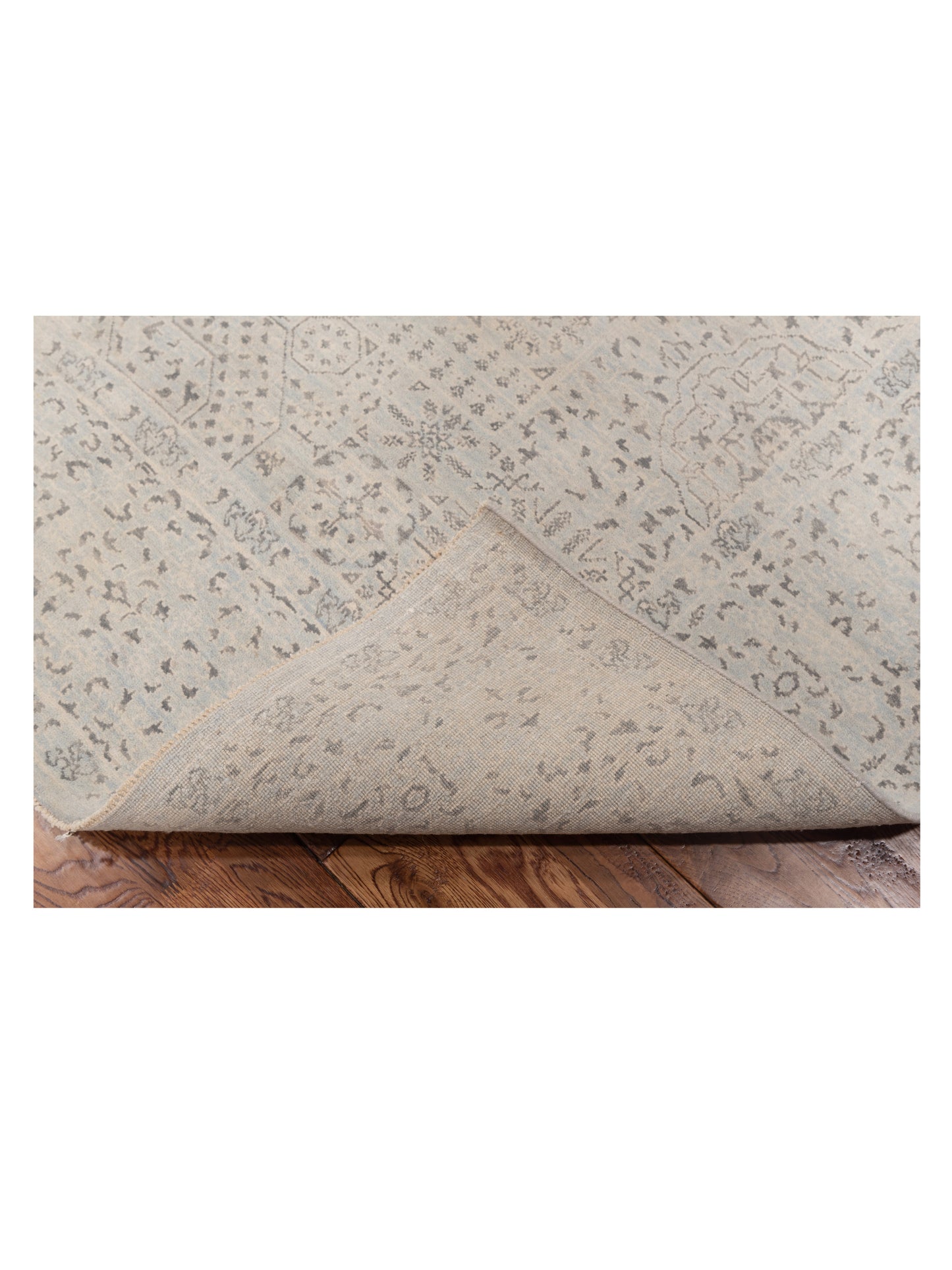 Mamluk 125079 Silver Silver 6.1x9 Hand Knotted Rug
