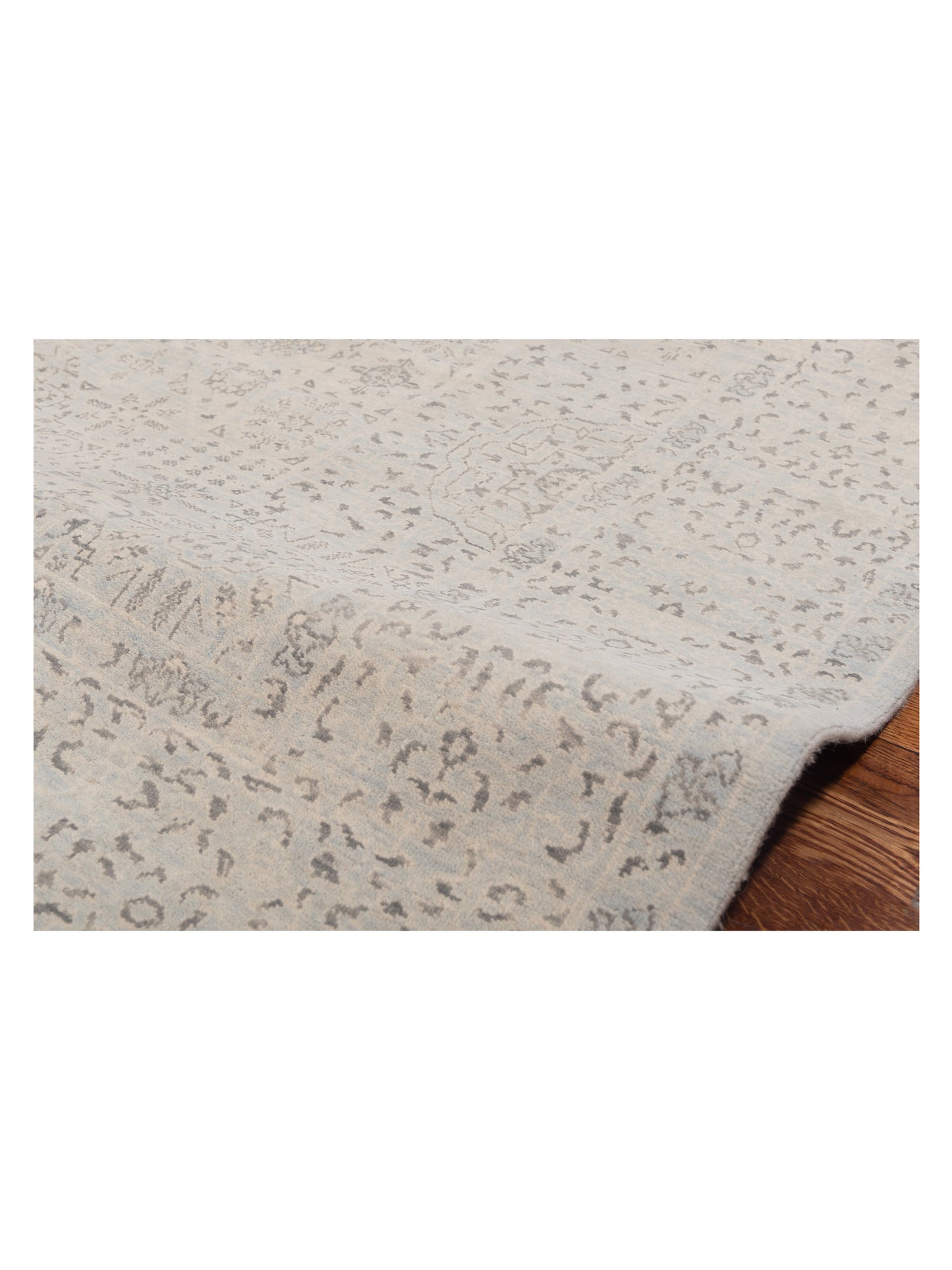 Mamluk 125079 Silver Silver 6.1x9 Hand Knotted Rug