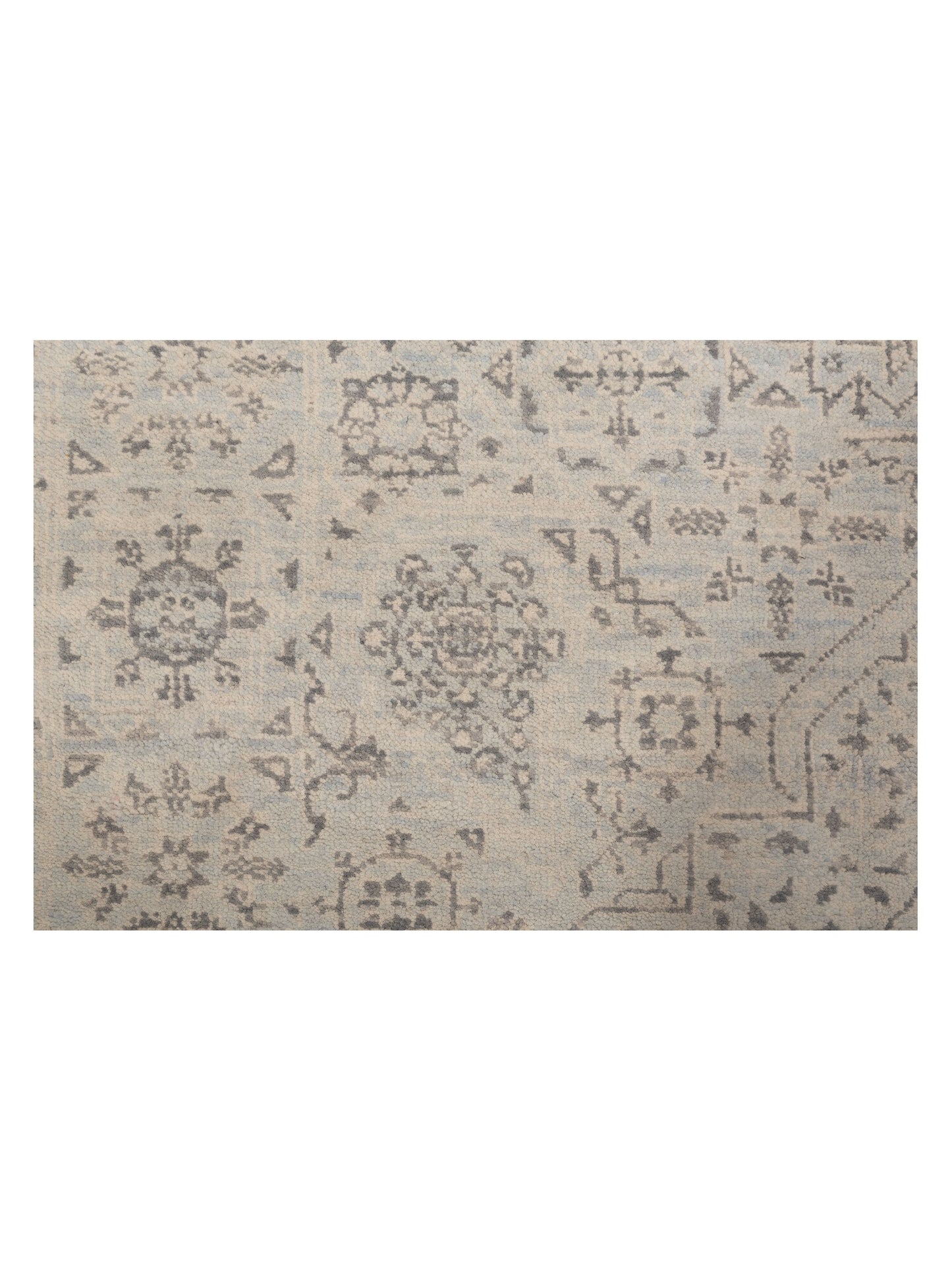 Mamluk 125079 Silver Silver 6.1x9 Hand Knotted Rug