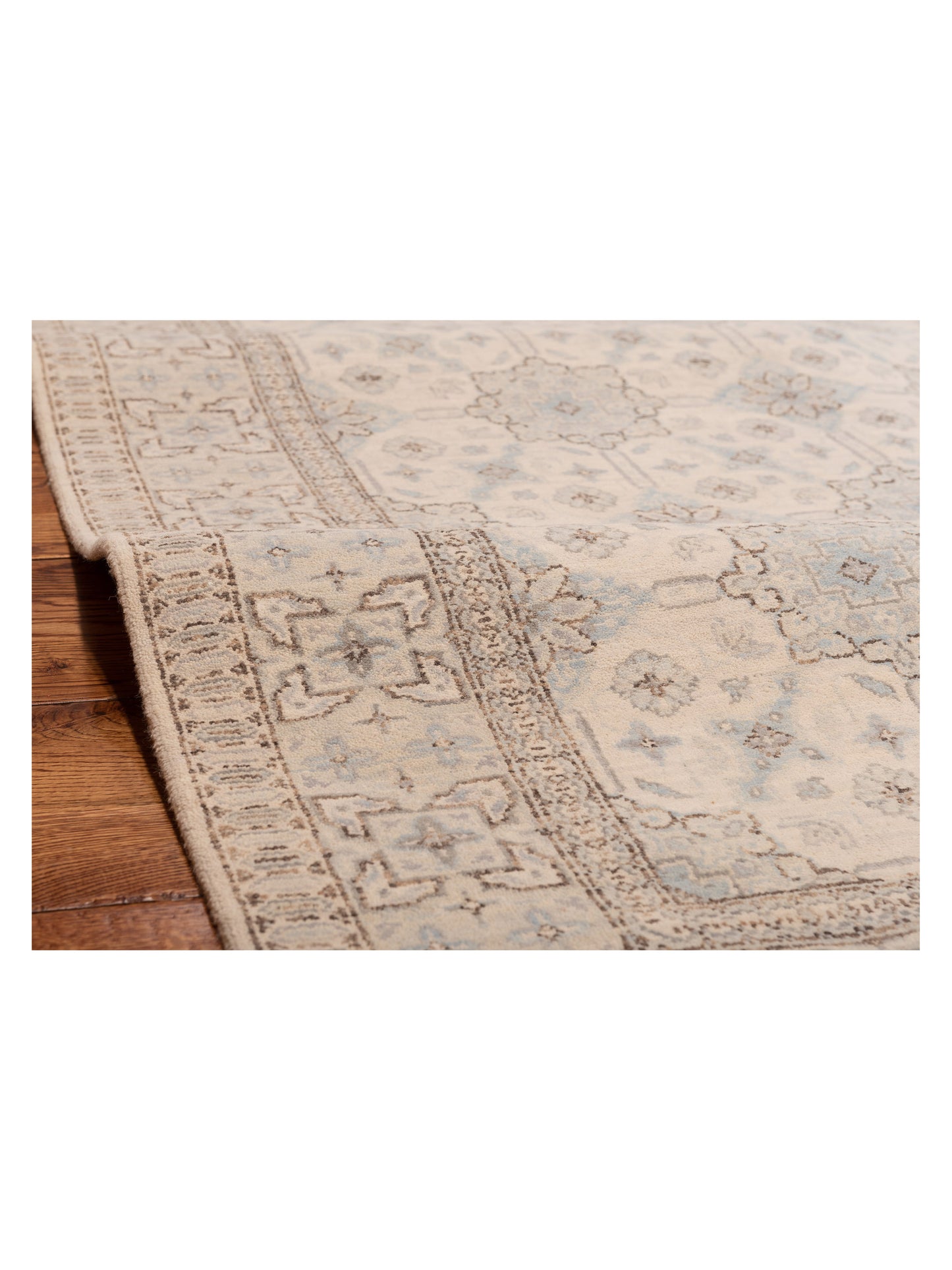 Laila 125081 Ivory Beige 4.1x6.2 Hand Knotted Rug