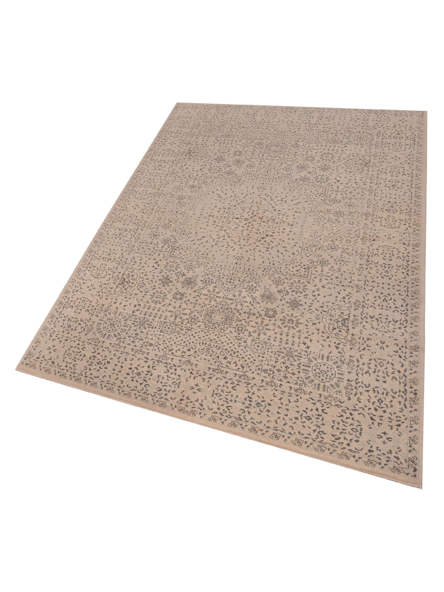 Mamluk 125091 Ivory Gray 6.2x9 Hand Knotted Rug