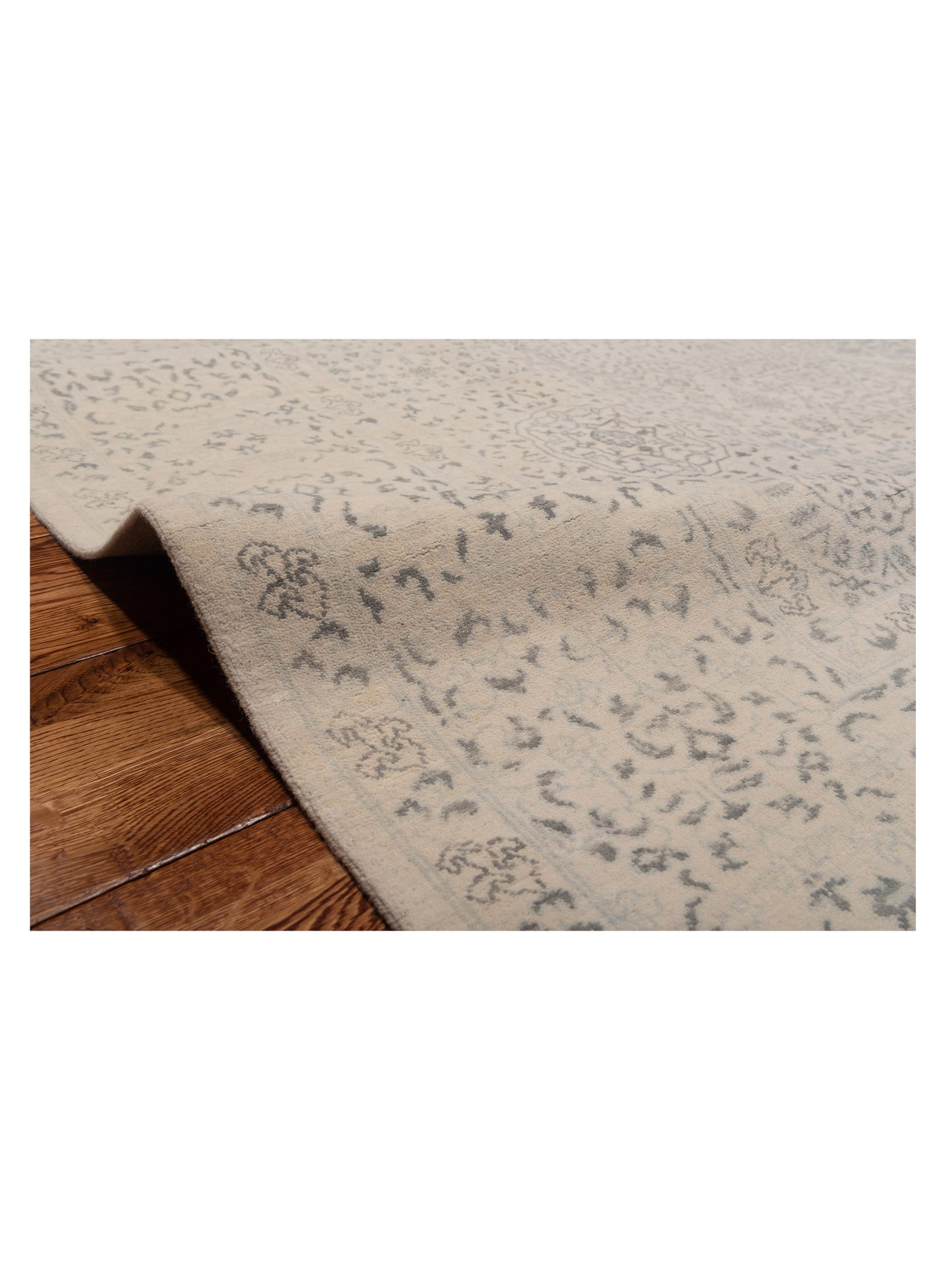 Mamluk 125096 Ivory Ivory 8x9.10 Hand Knotted Rug