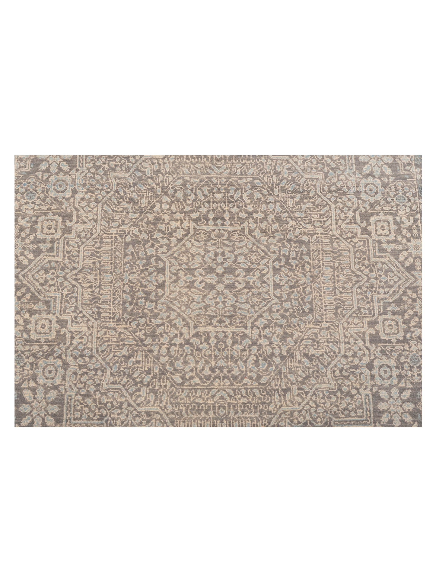 Laila 125099 Gray Gray 3.11x6 Hand Knotted Rug
