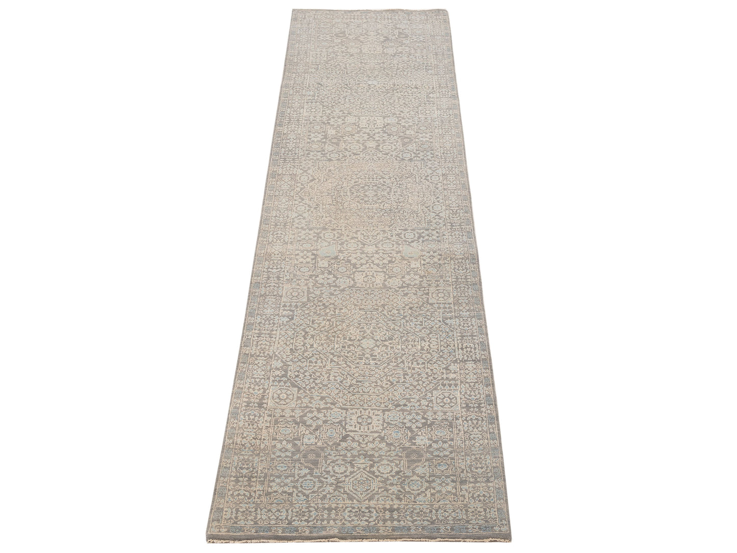 Laila 125113 Gray 2.7x10.1 Hand Knotted Rug
