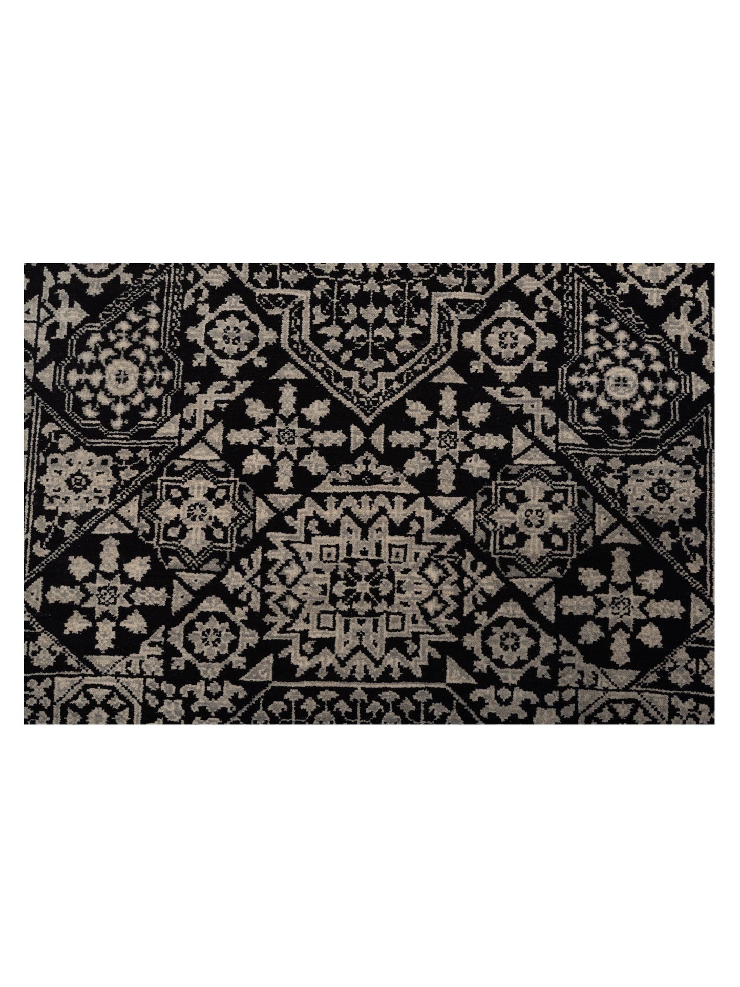 Mamluk 125123 Black Black 8.1x10.2 Hand Knotted Rug