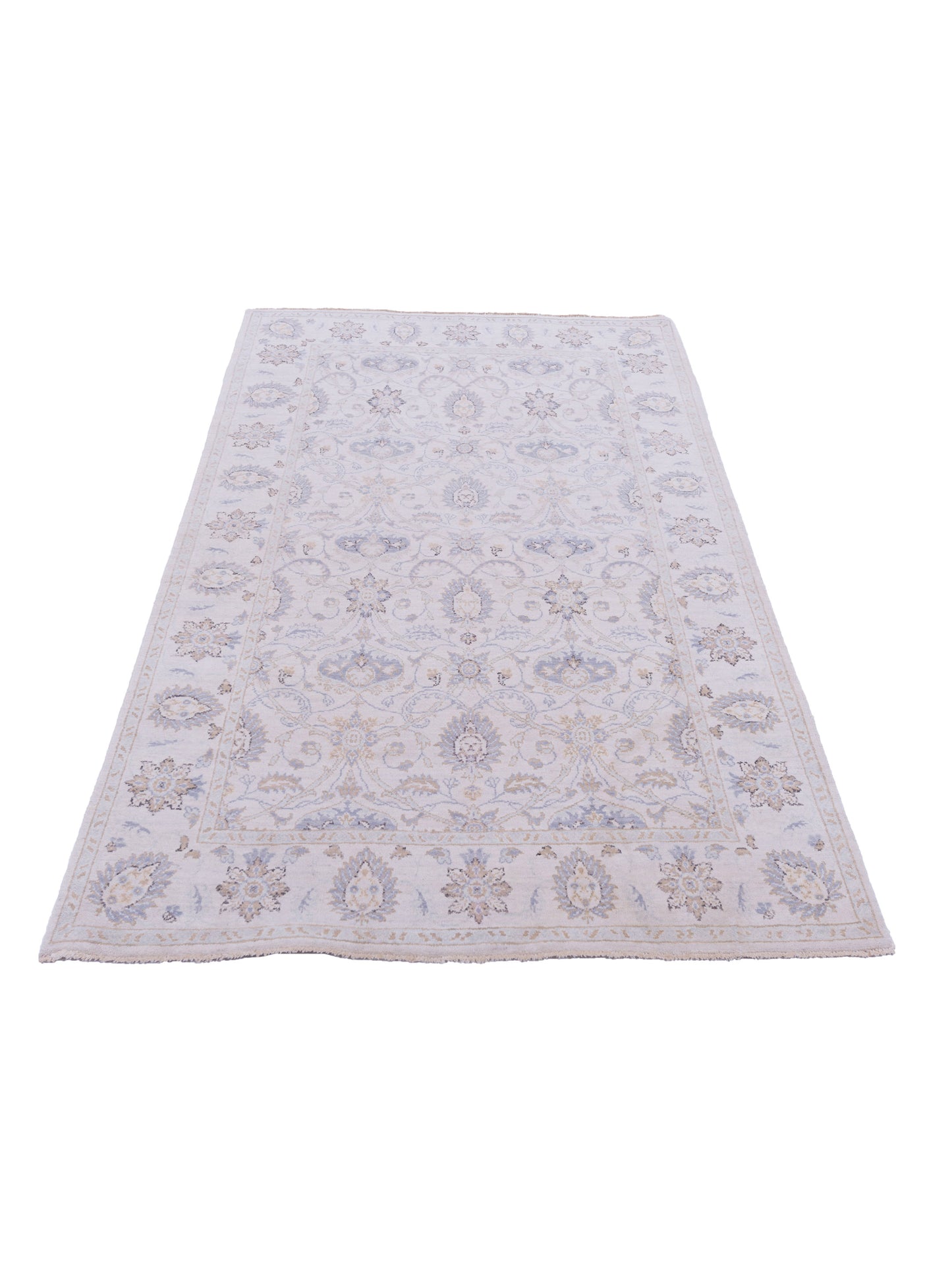 Laila 125124 Ivory Ivory 3.11x6 Hand Knotted Rug