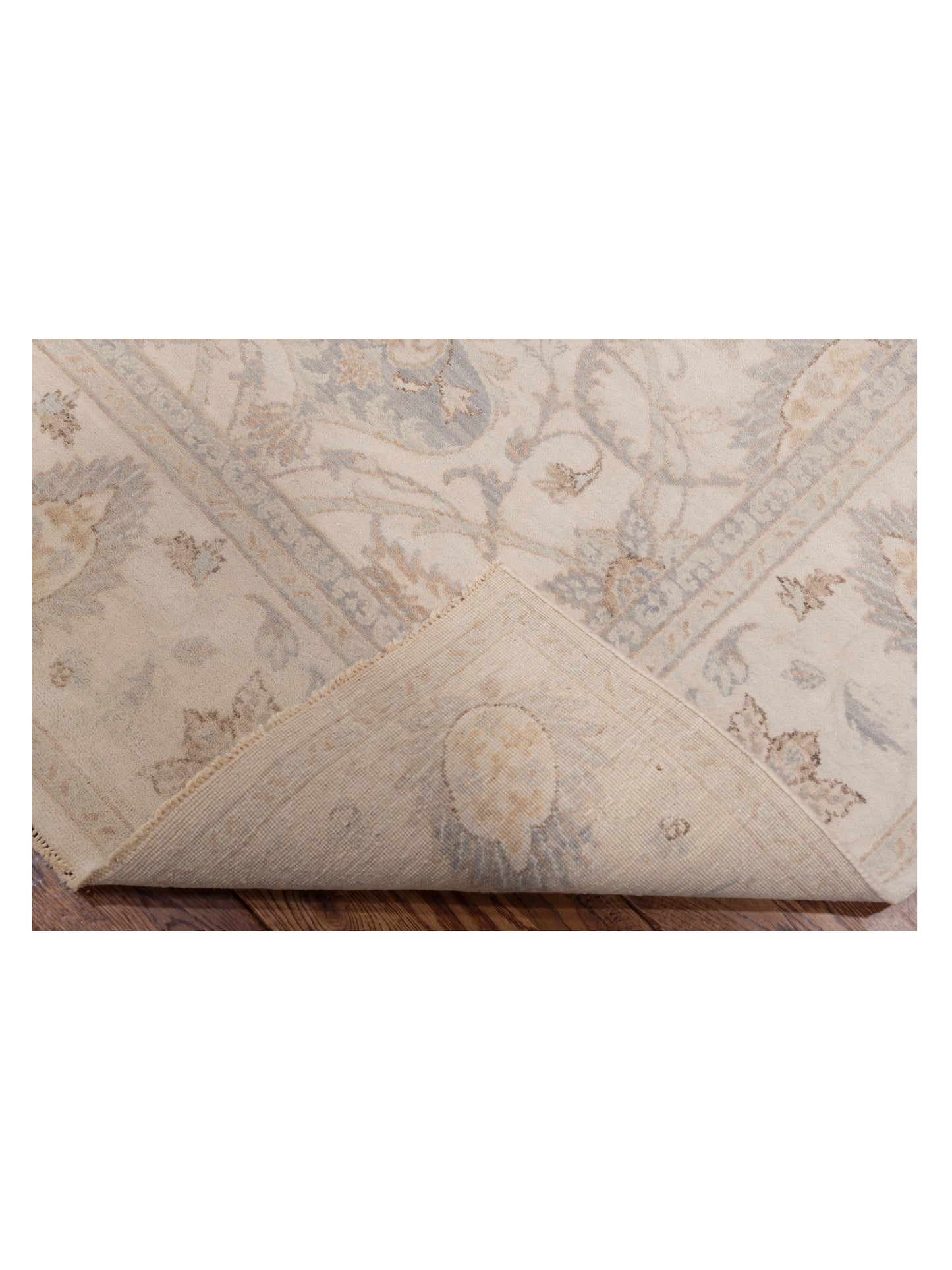 Laila 125130 Ivory Ivory 6.1x9 Hand Knotted Rug