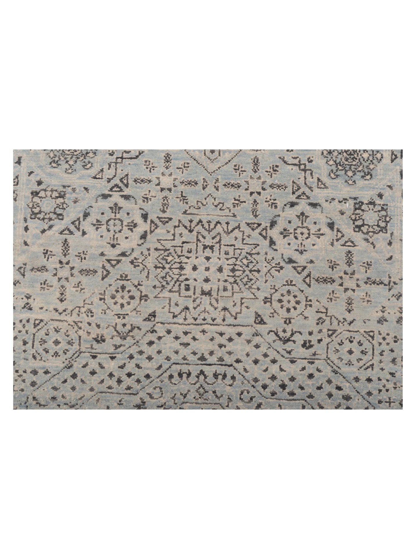 Laila 125143 Silver 8x9.9 Hand Knotted Rug