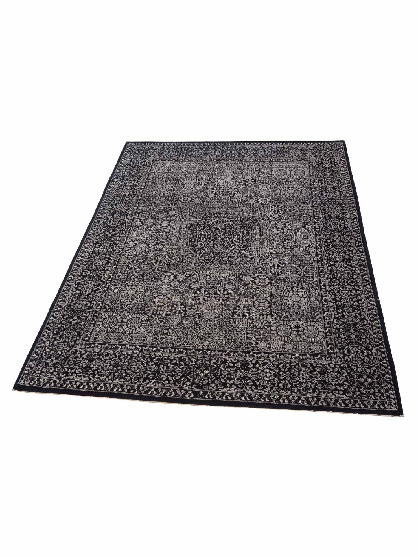 Mamluk 125150 Black 9.1x11.11 Hand Knotted Rug