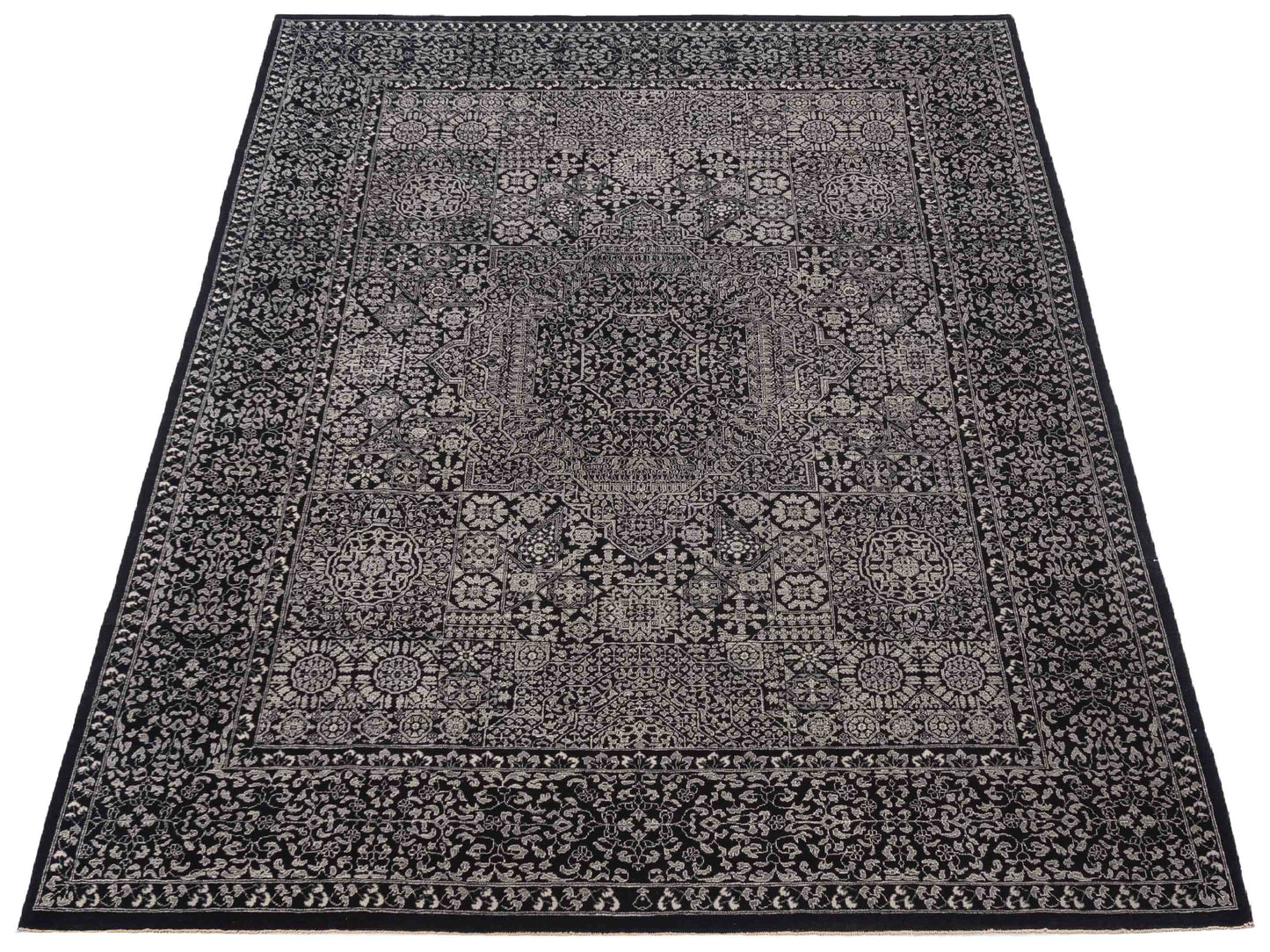 Mamluk 125150 Black 9.1x11.11 Hand Knotted Rug