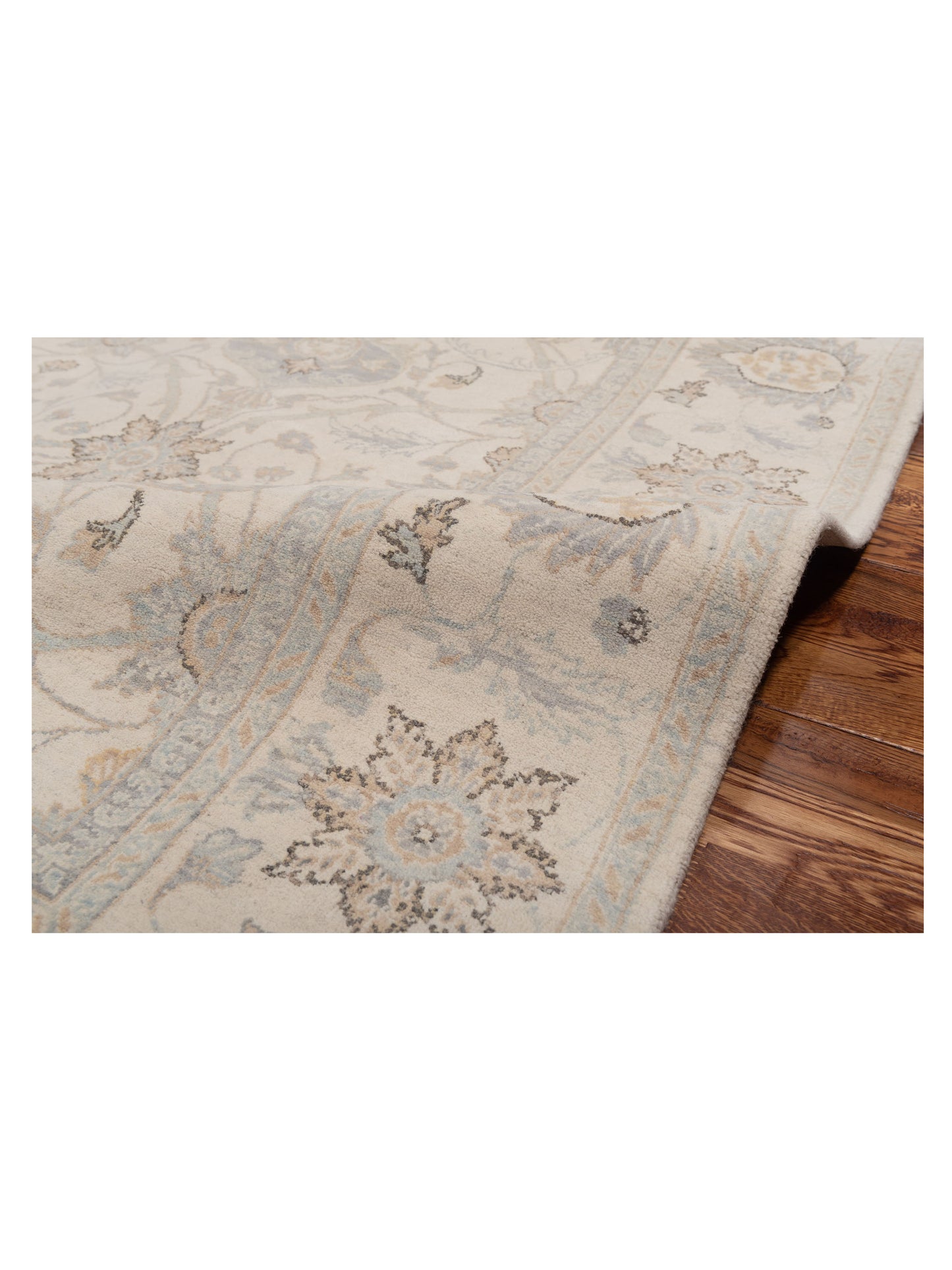 Laila 125151 Ivory Ivory 6.1x9.1 Hand Knotted Rug