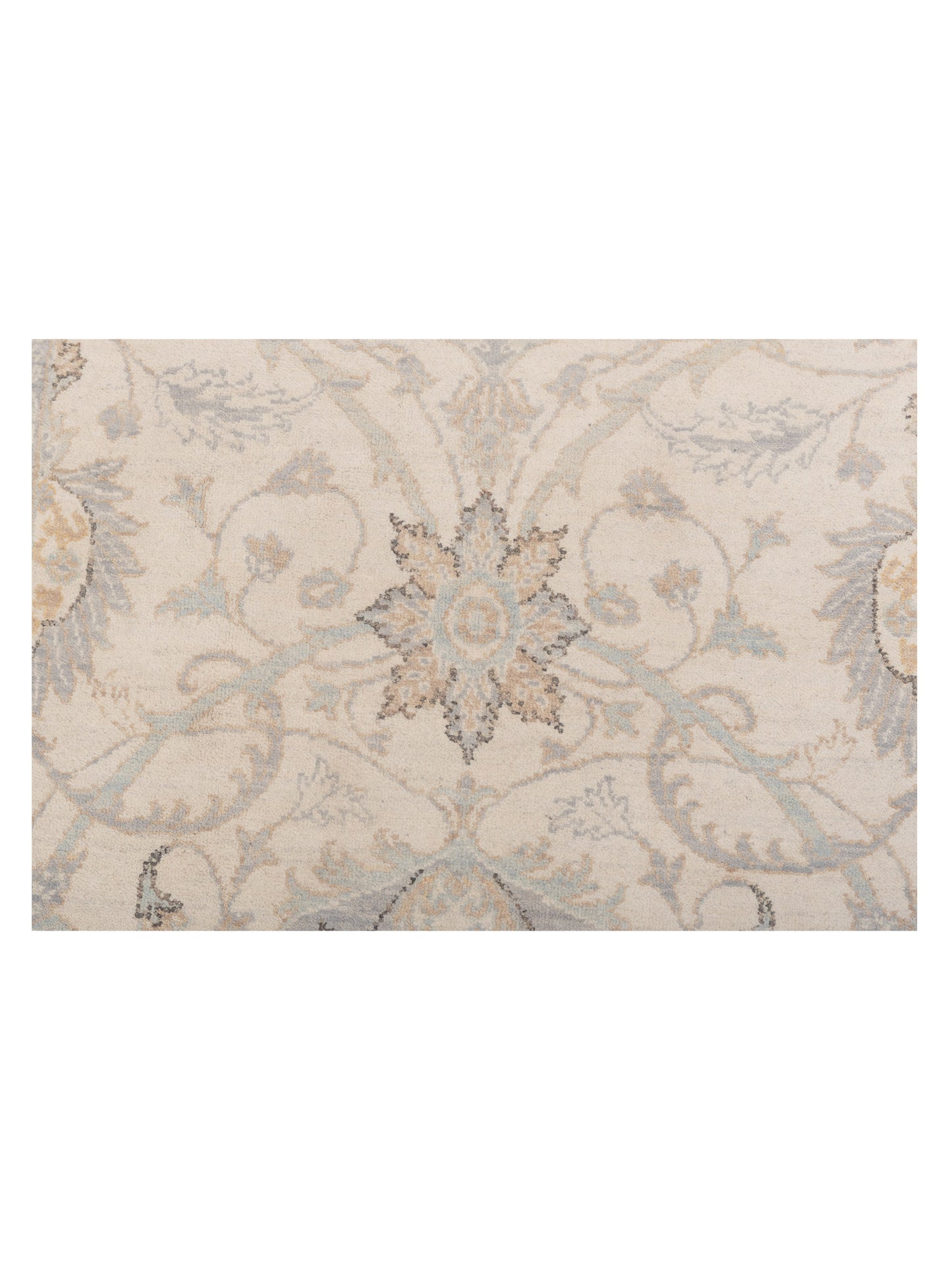 Laila 125151 Ivory Ivory 6.1x9.1 Hand Knotted Rug