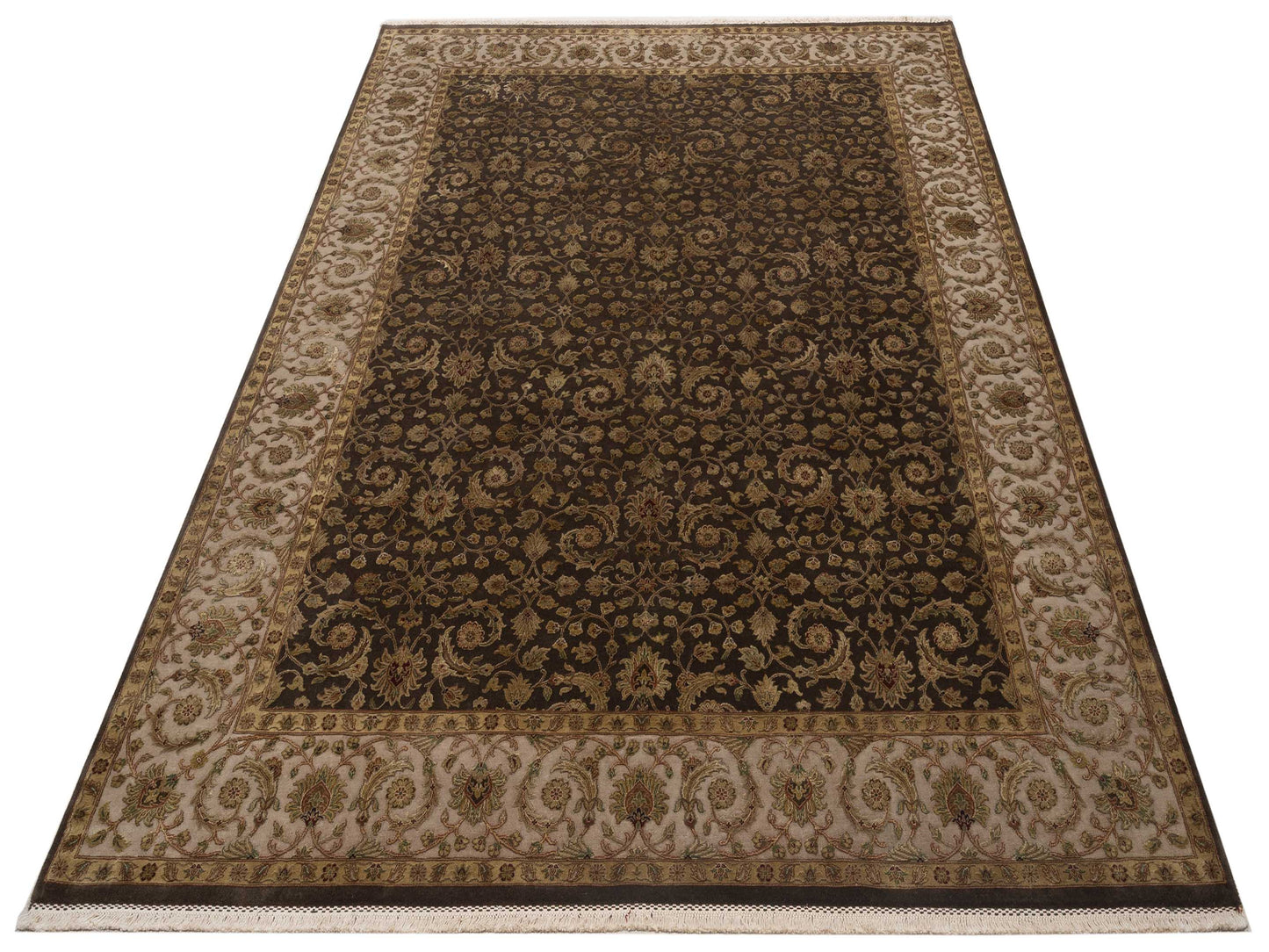 Imperial Silk 125166 Brown Beige 7.11x10 Hand Knotted Rug