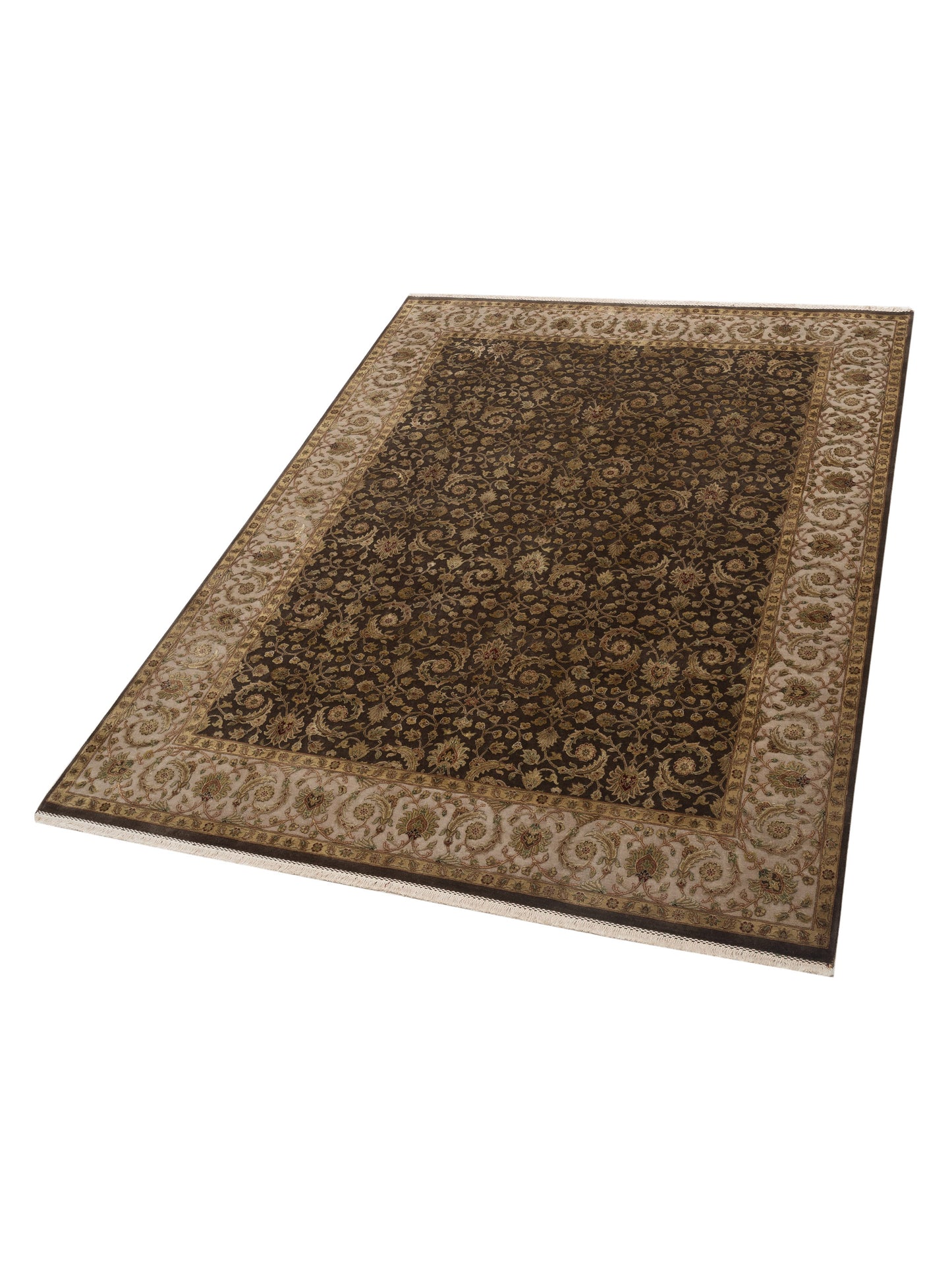 Imperial Silk 125166 Brown Beige 7.11x10 Hand Knotted Rug
