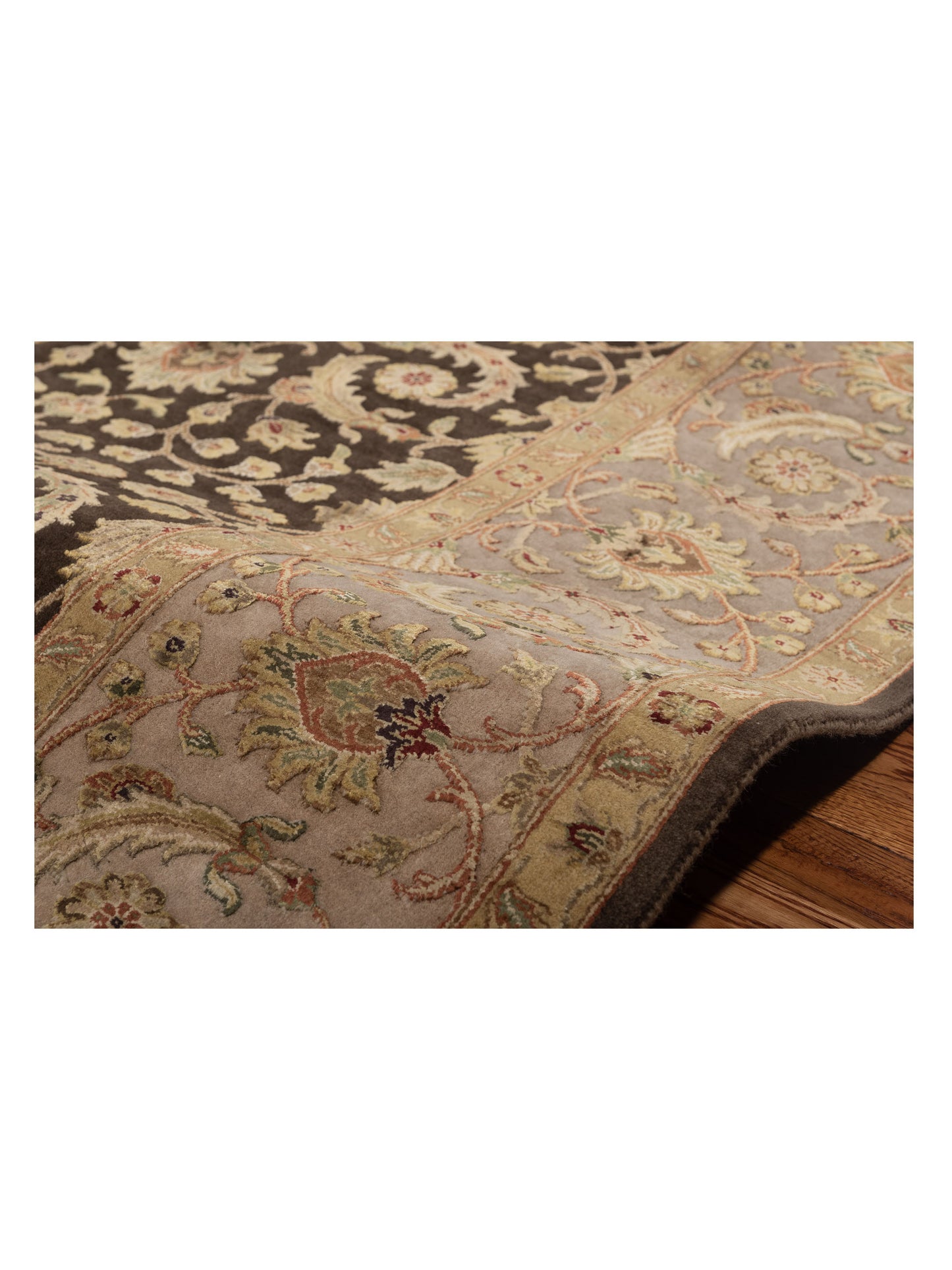 Imperial Silk 125166 Brown Beige 7.11x10 Hand Knotted Rug