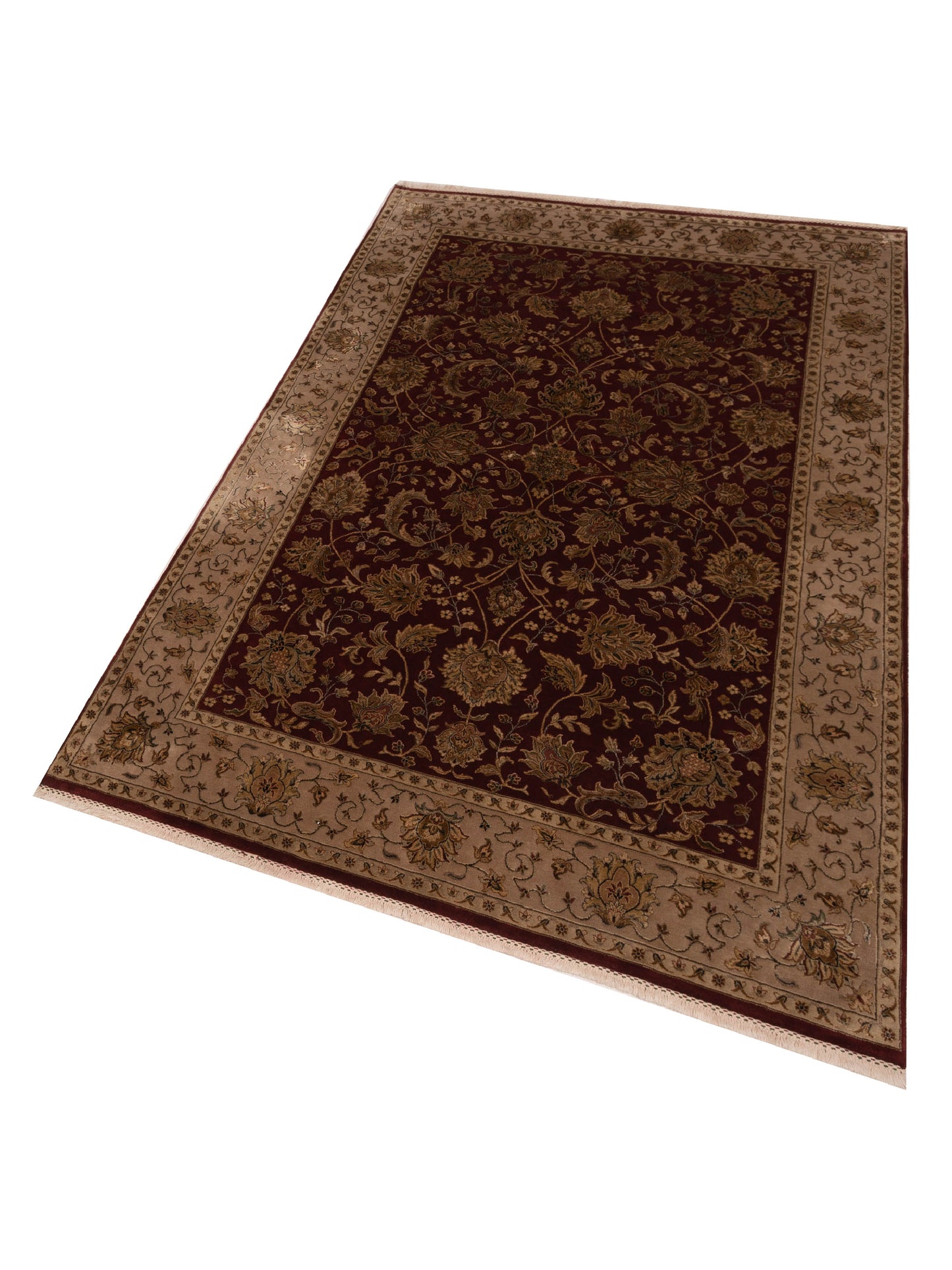 Imperial Silk 125178 Red Beige 6.2x9.4 Hand Knotted Rug