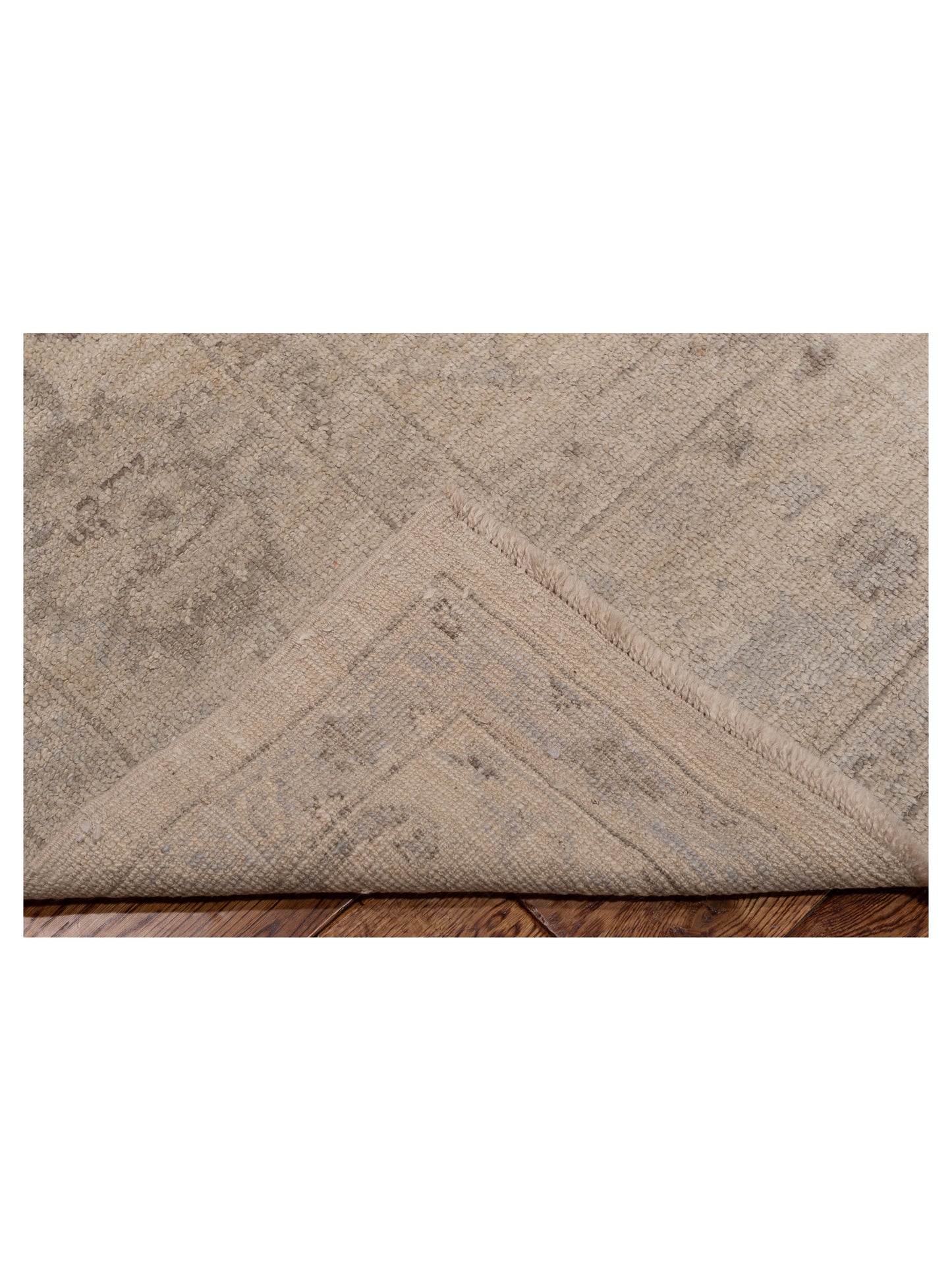 Angora Oushak 125222 Ivory Ivory 7.9x9.3 Hand Knotted Rug