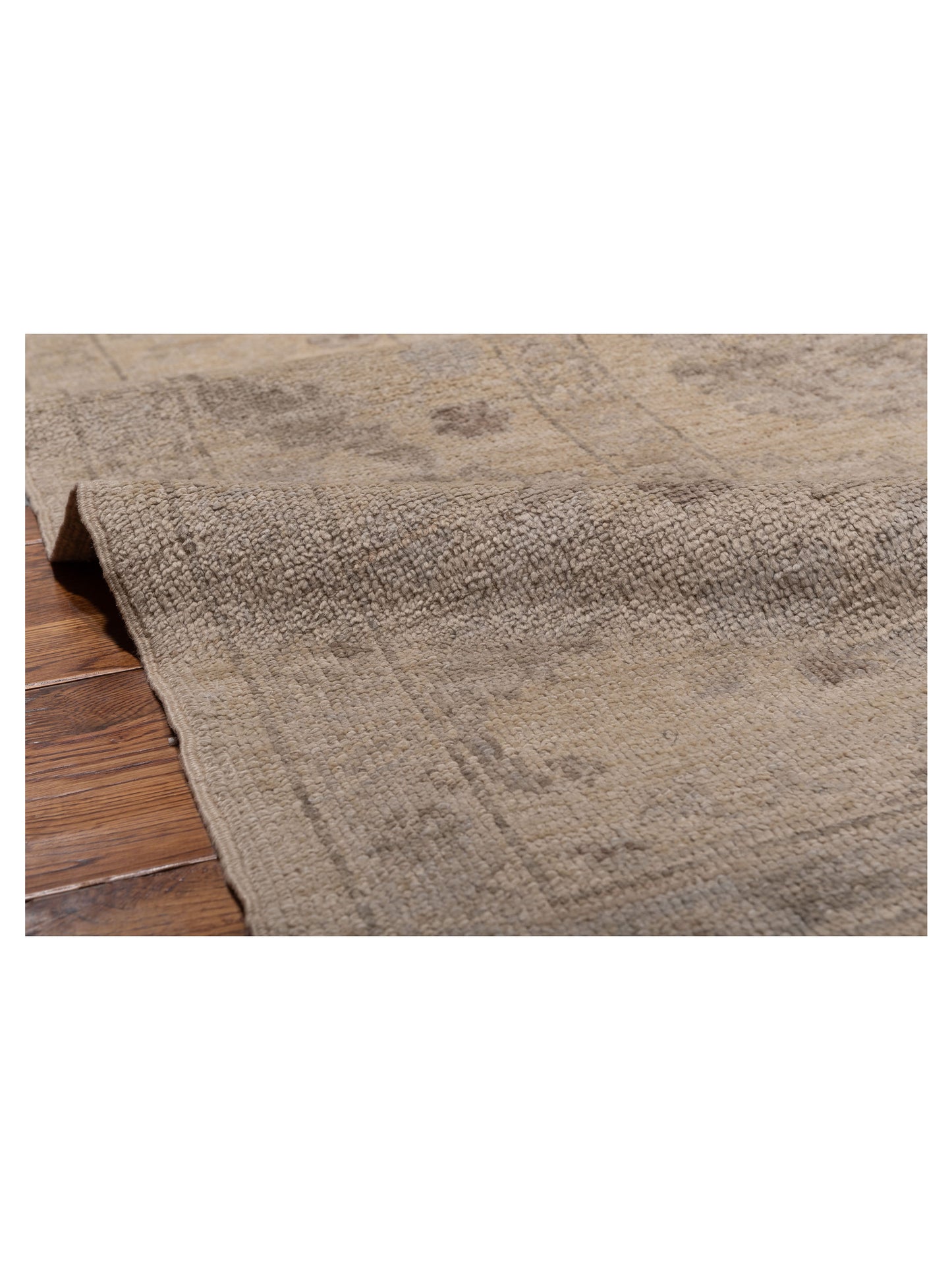 Angora Oushak 125222 Ivory Ivory 7.9x9.3 Hand Knotted Rug