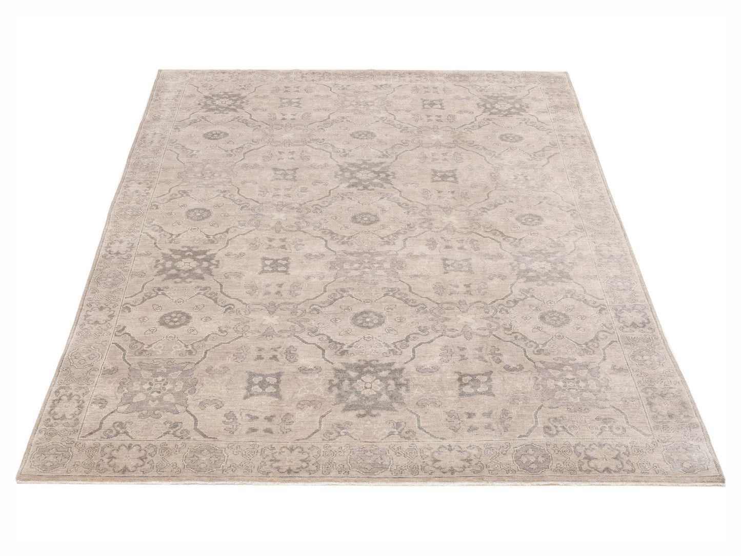 Andalusia 125243 Silver Green 8.1x10.2 Hand Knotted Rug