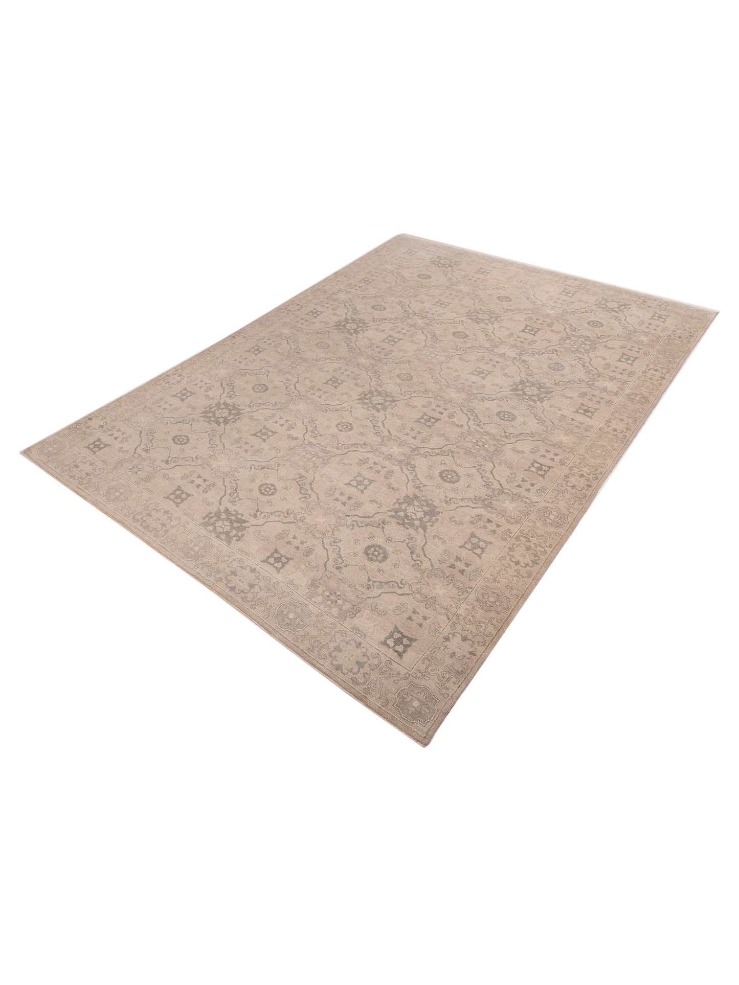 Andalusia 125246 Silver Silver 10.2x13.11 Hand Knotted Rug