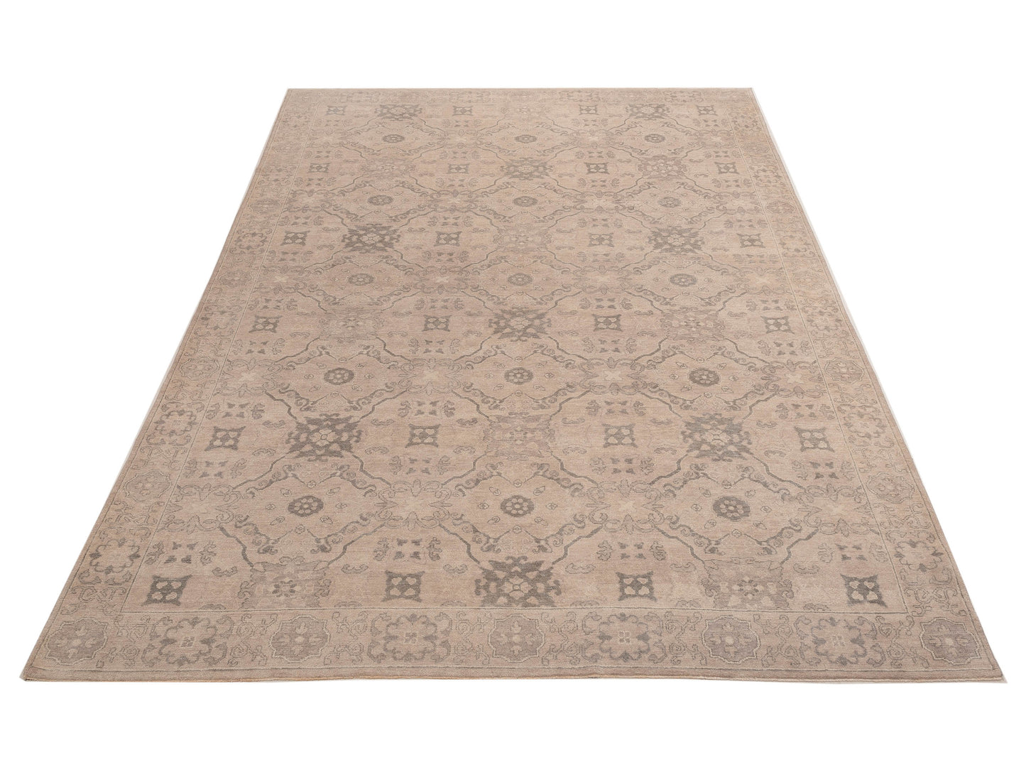 Andalusia 125246 Silver Silver 10.2x13.11 Hand Knotted Rug