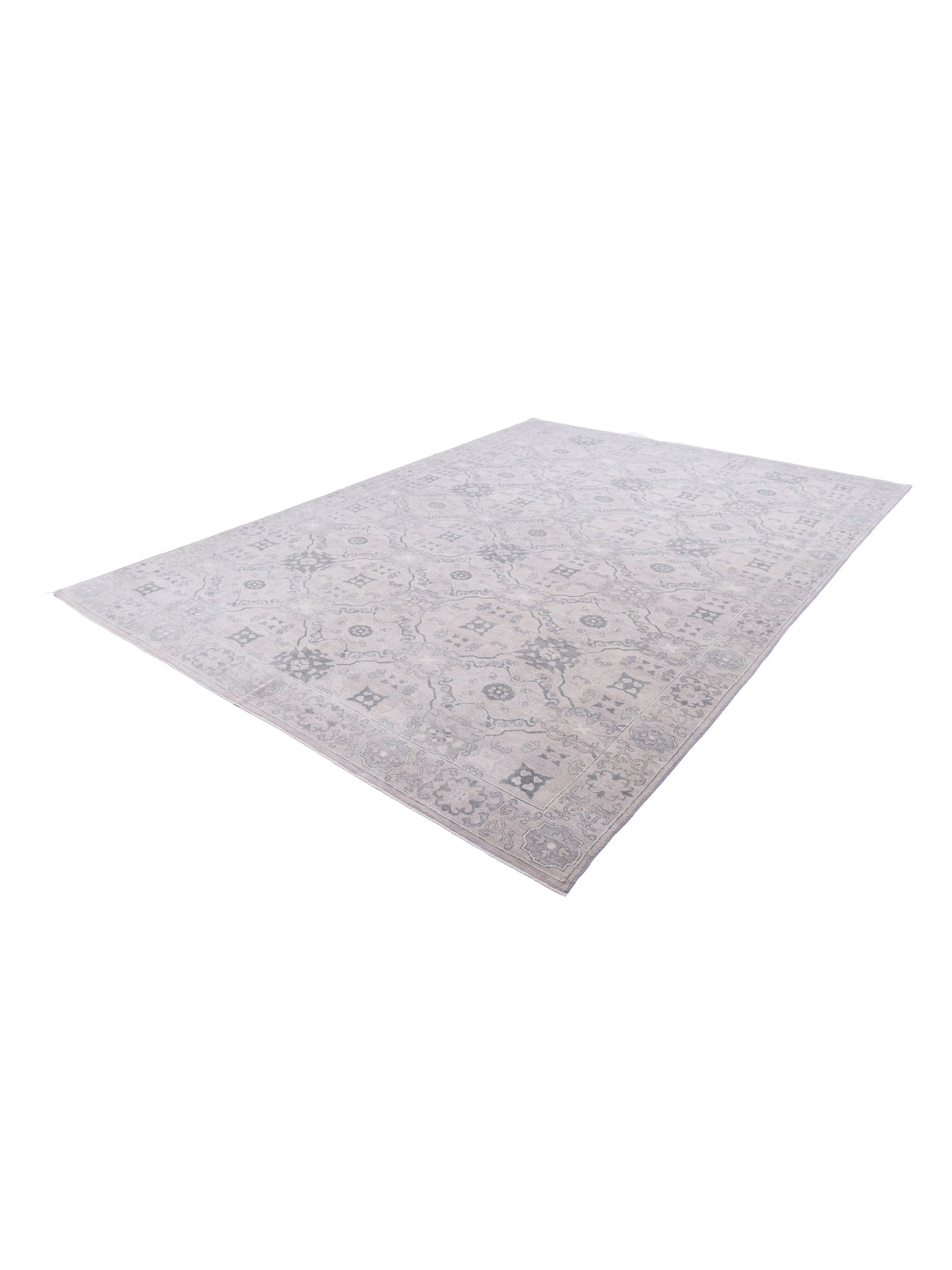 Andalusia 125246 Silver Silver 10.2x13.11 Hand Knotted Rug