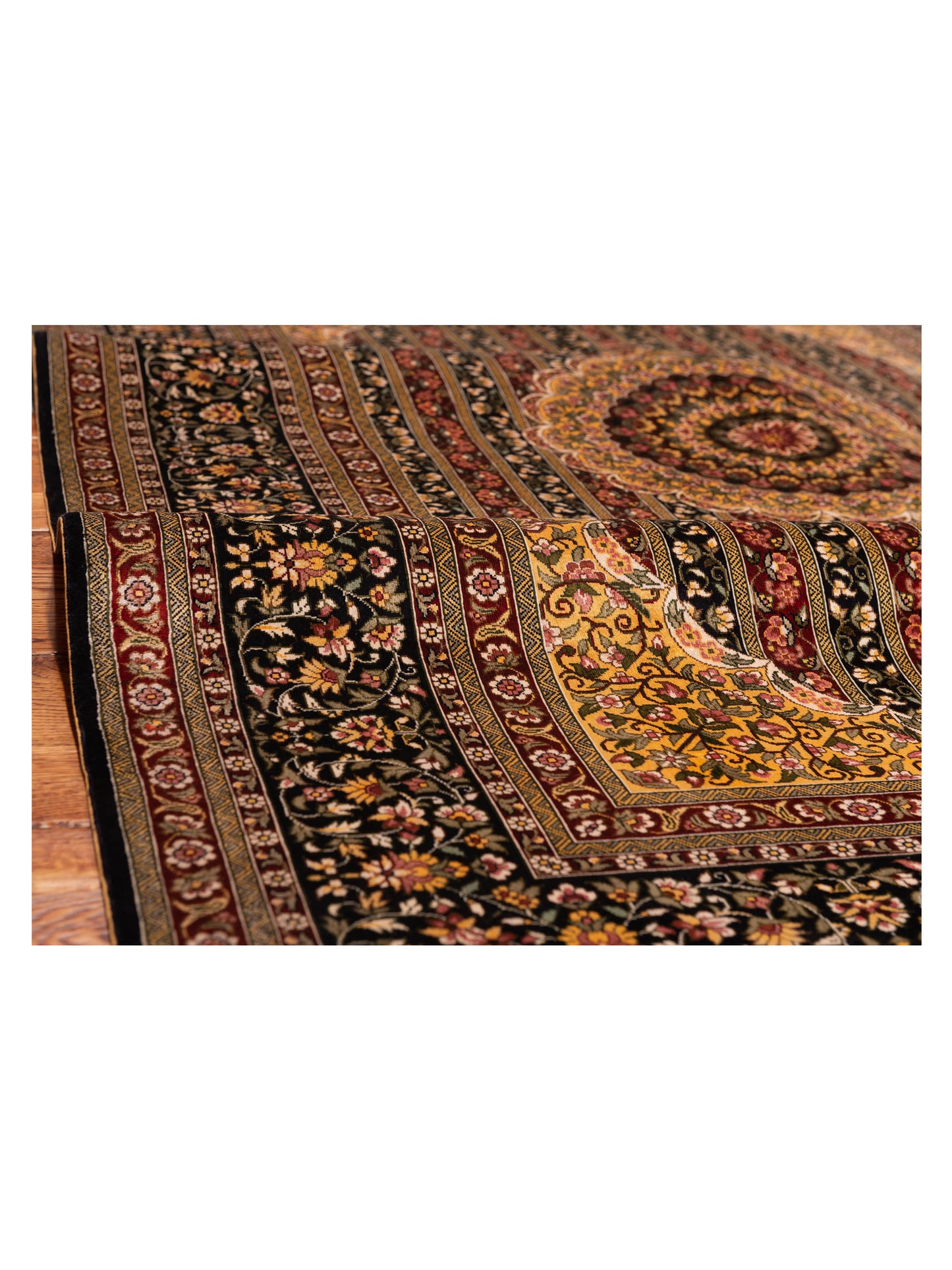 Pure Silk 125321 Multi 4.1x6.1 Hand Knotted Rug
