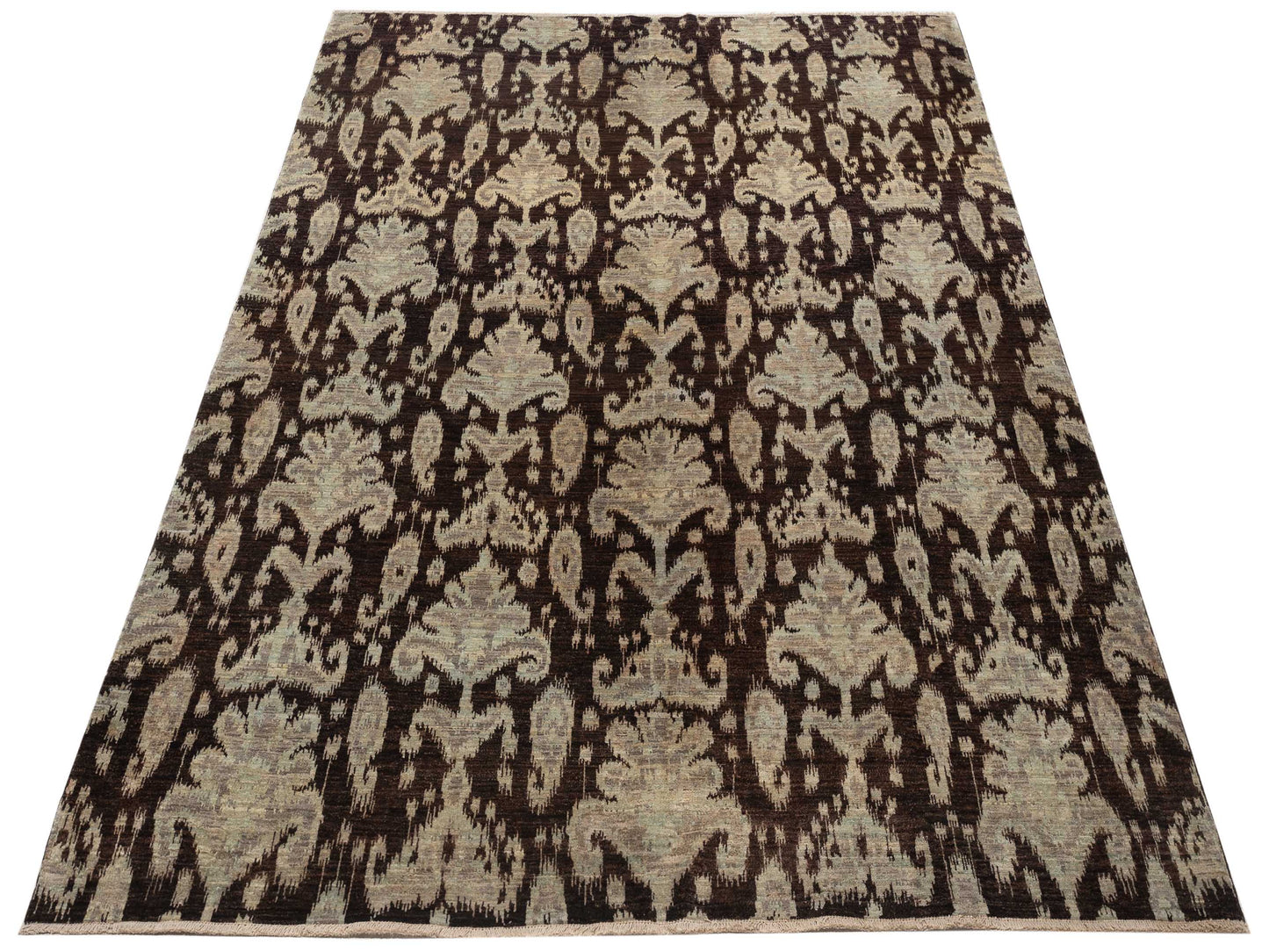 Laila 125334 Brown 8x10 Hand Knotted Rug
