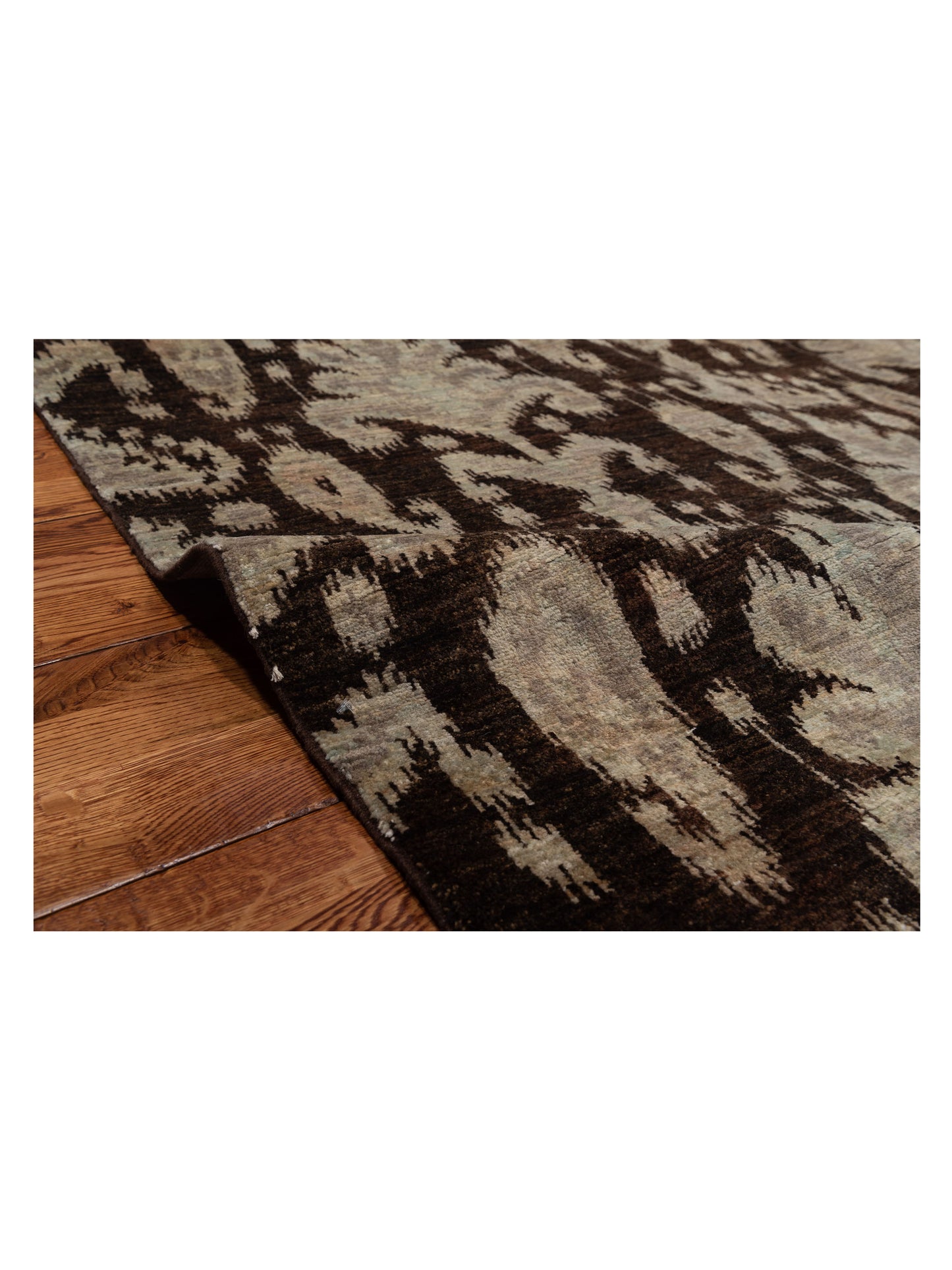 Laila 125334 Brown 8x10 Hand Knotted Rug